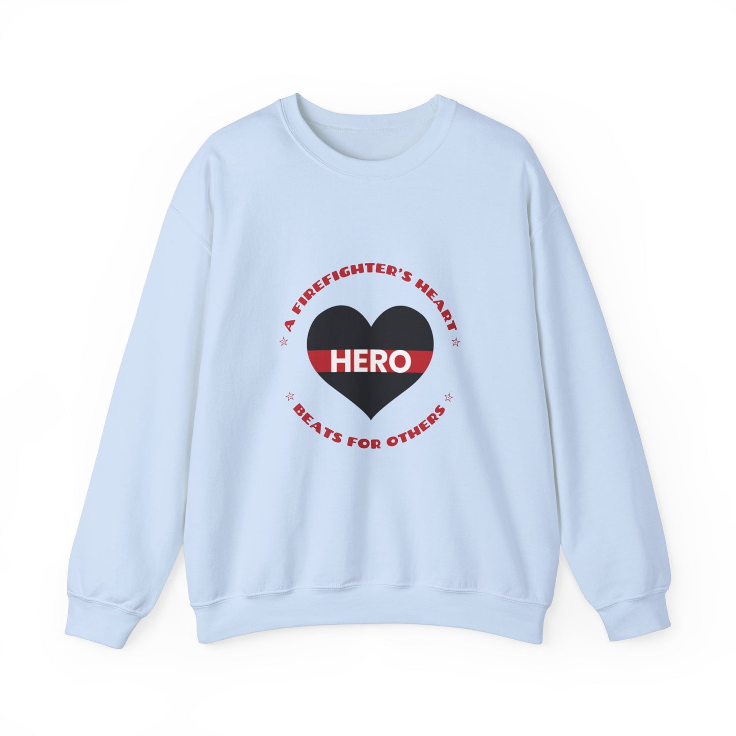 Firefighter Unisex Heavy Blend Crewneck Sweatshirt – A firefighter’s heart beats for others