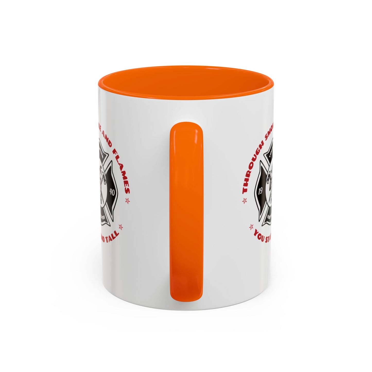 Firefighter Accent Coffee Mug – Through smoke and flames, you stand tall