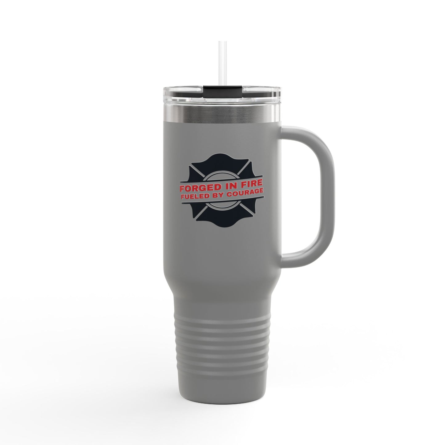 Firefighter Insulated Travel Mug, 40oz – Forged in fire, fueled by courage