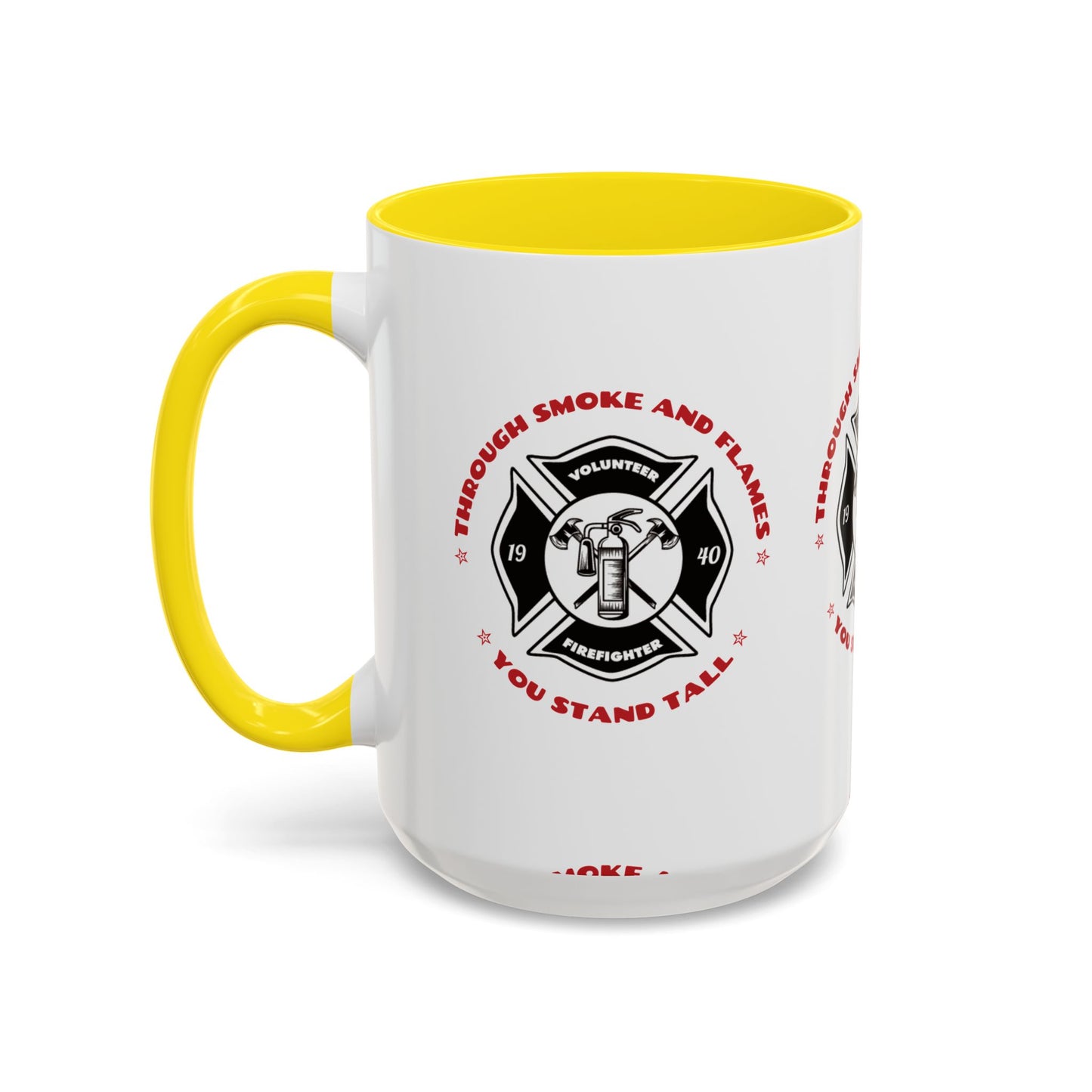 Firefighter Accent Coffee Mug – Through smoke and flames, you stand tall
