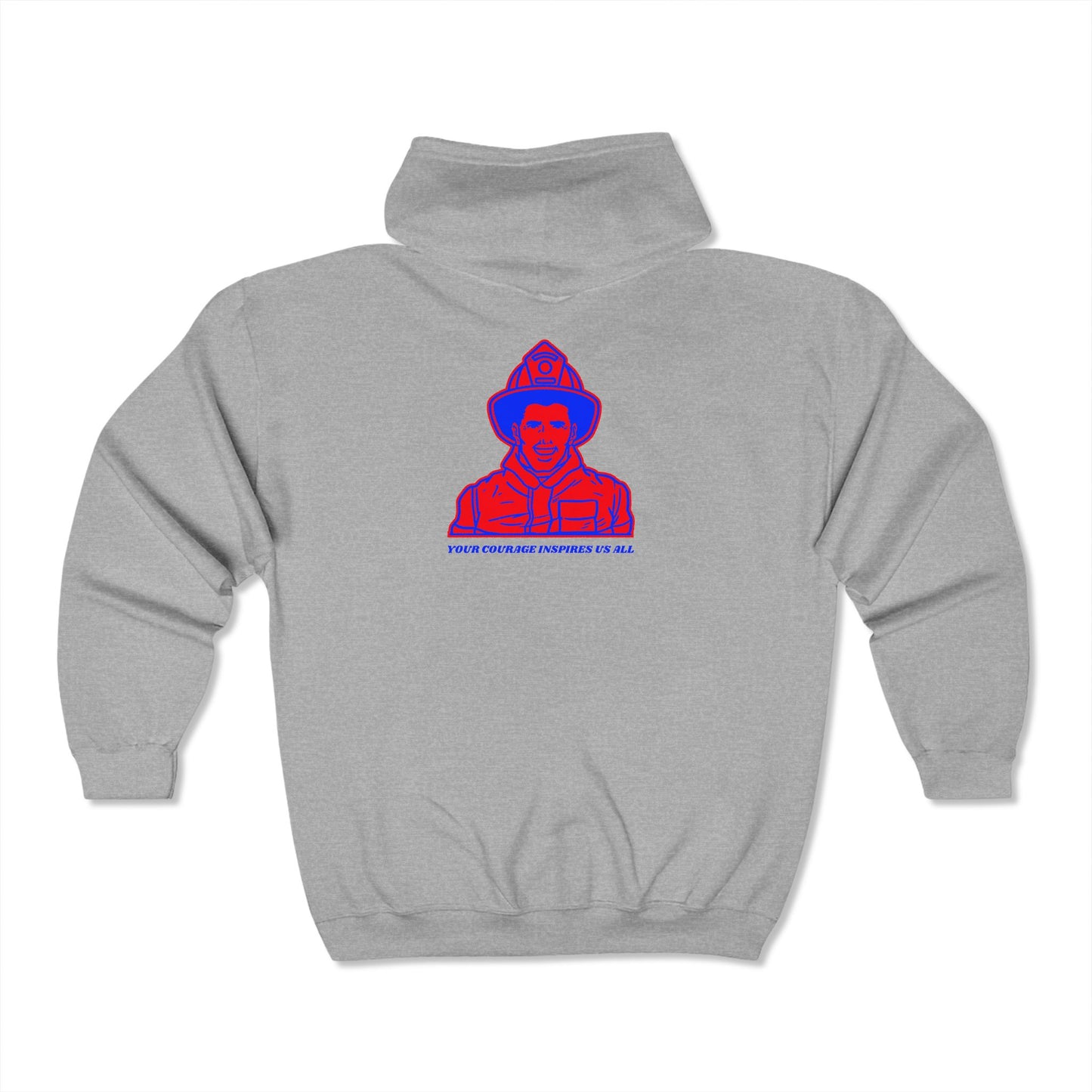Firefighter Unisex Full Zip Hooded Sweatshirt – Your courage inspires us all