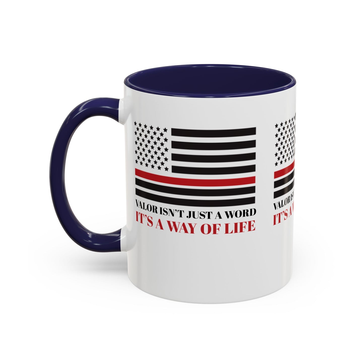 Firefighter Accent Coffee Mug – Valor isn’t just a word—it’s a way of life