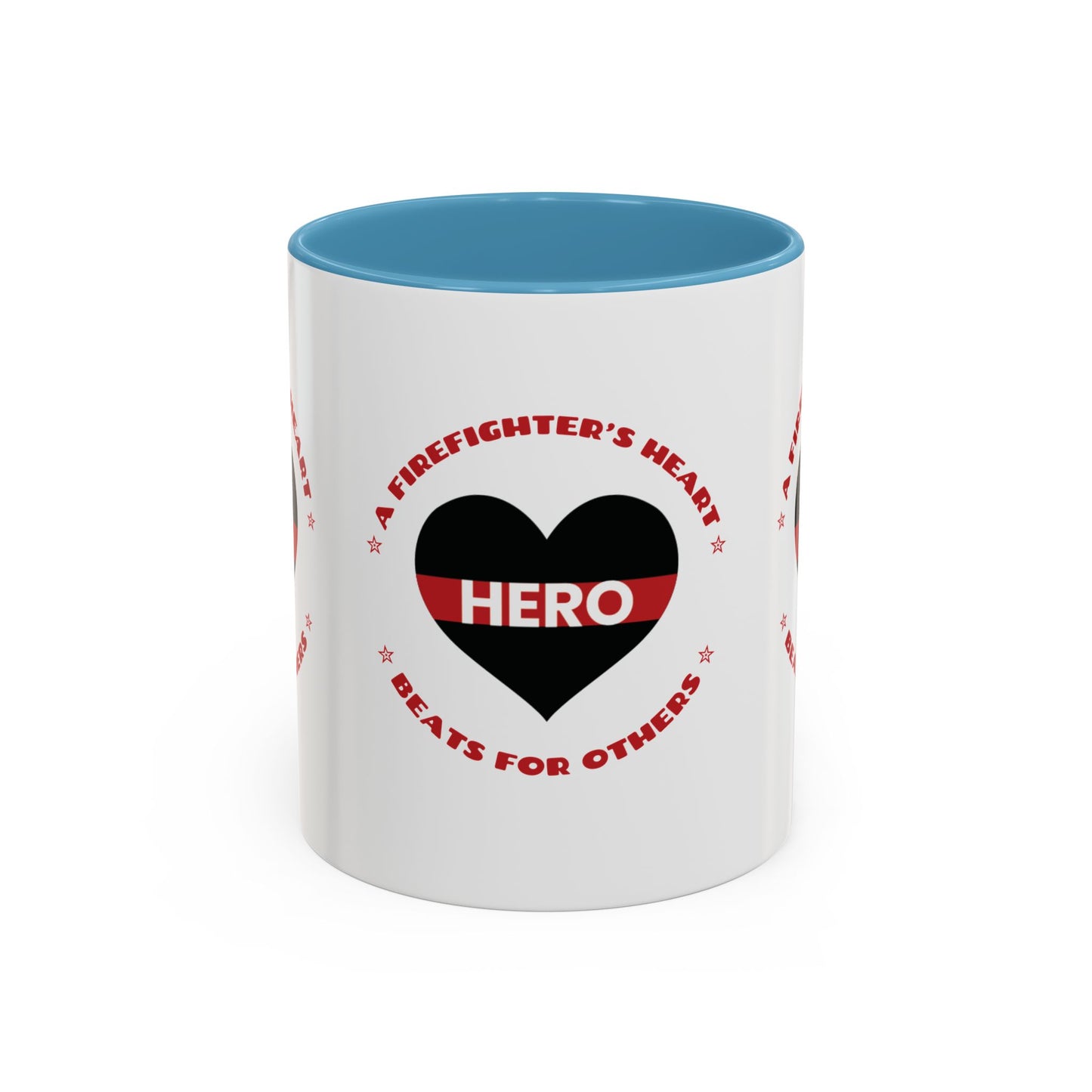 Firefighter Accent Coffee Mug – A firefighter’s heart beats for others