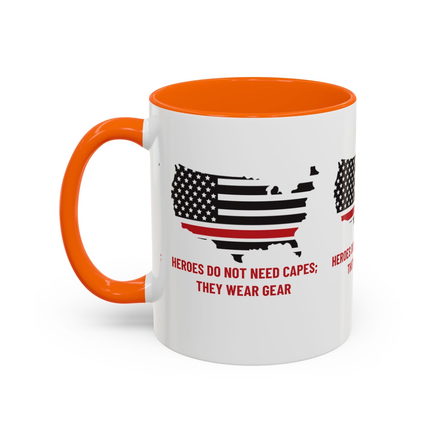 Firefighter Accent Coffee Mug – Heroes do not need capes; they wear gear