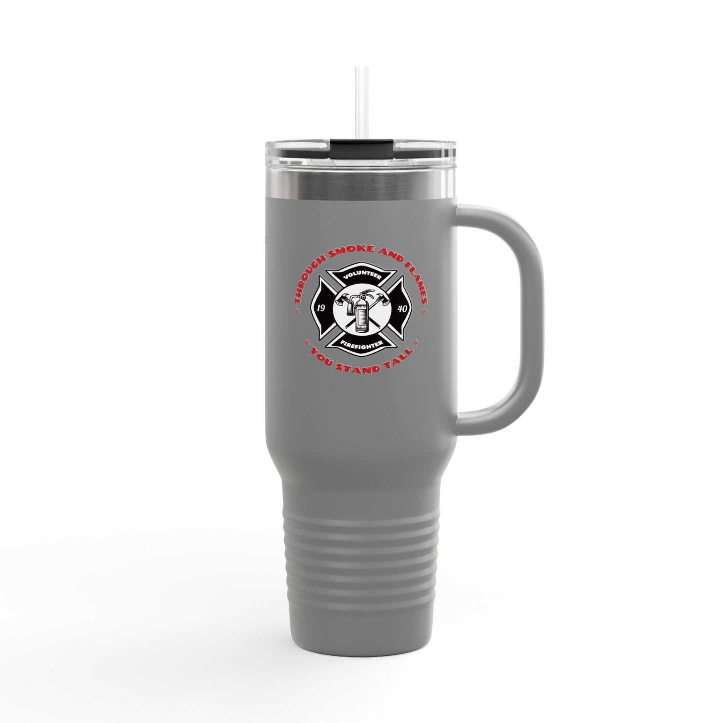 Firefighter Insulated Travel Mug, 40oz – Through smoke and flames, you stand tall