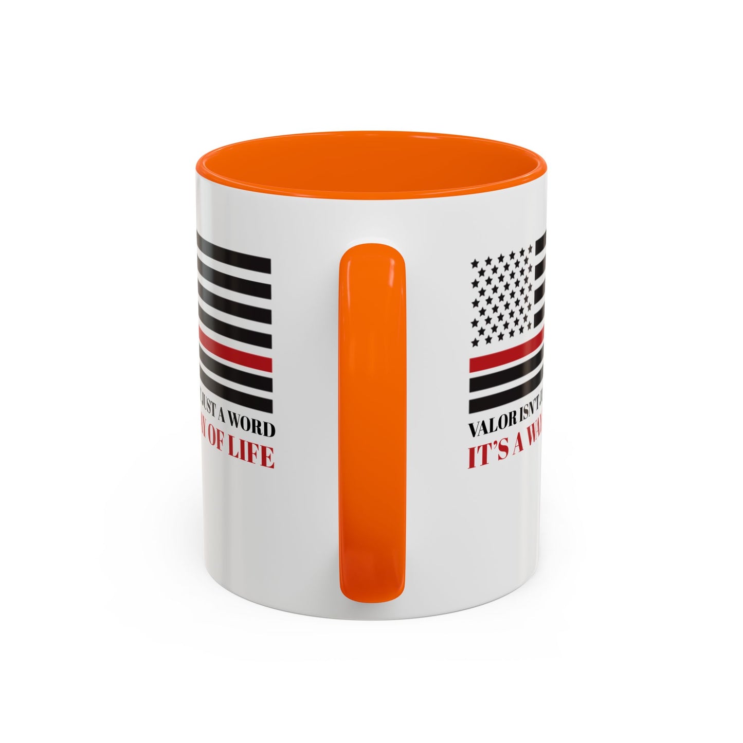 Firefighter Accent Coffee Mug – Valor isn’t just a word—it’s a way of life
