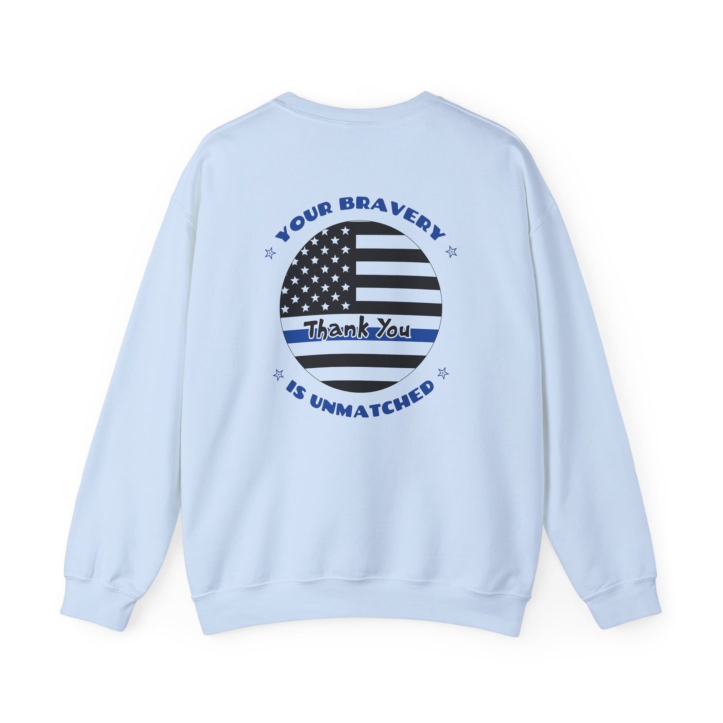 Police Unisex Heavy Blend Crewneck Sweatshirt – Your bravery is unmatched