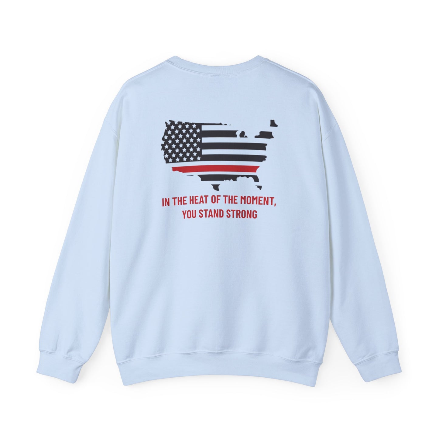 Firefighter Unisex Heavy Blend Crewneck Sweatshirt – In the heat of the moment, you stand strong
