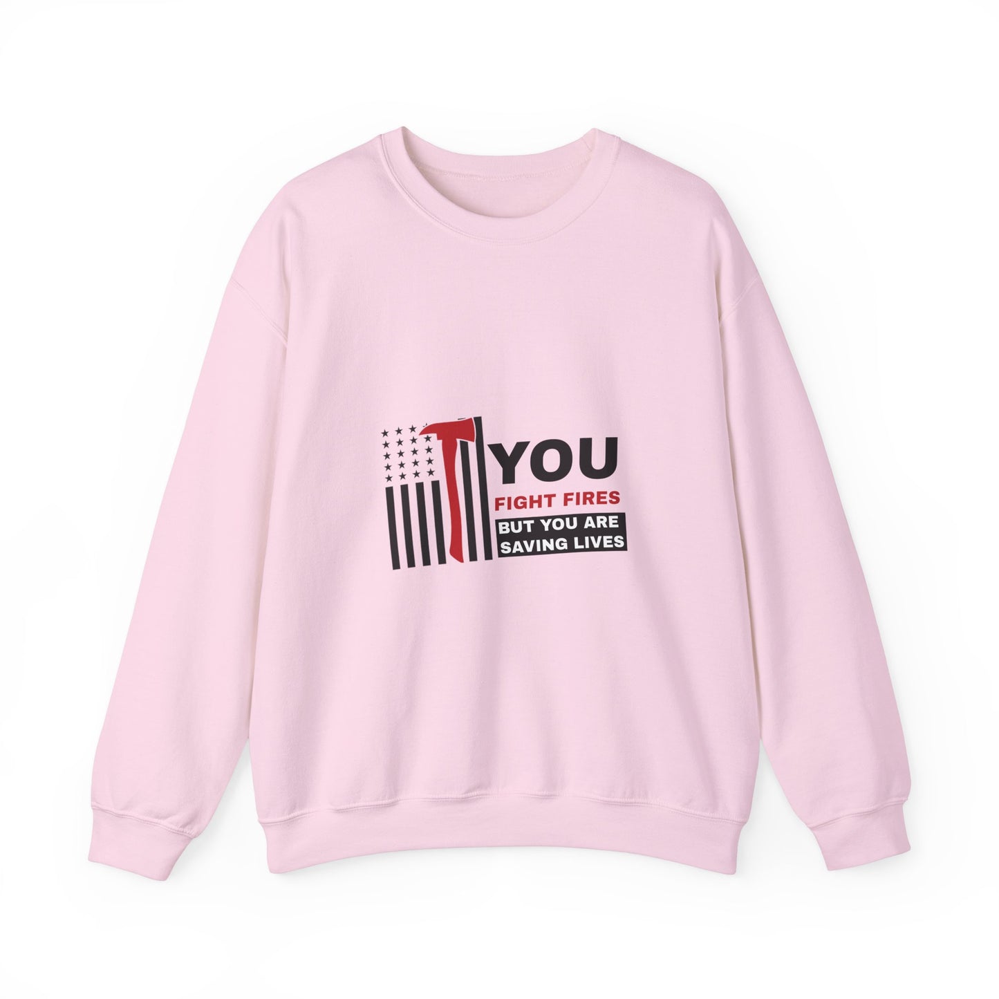 Firefighter Unisex Heavy Blend Crewneck Sweatshirt – You fight fires, but you are saving lives
