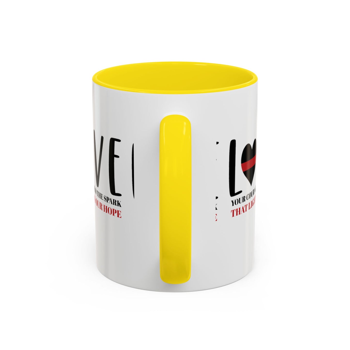 Firefighter Accent Coffee Mug – Your courage is the spark that lights our hope