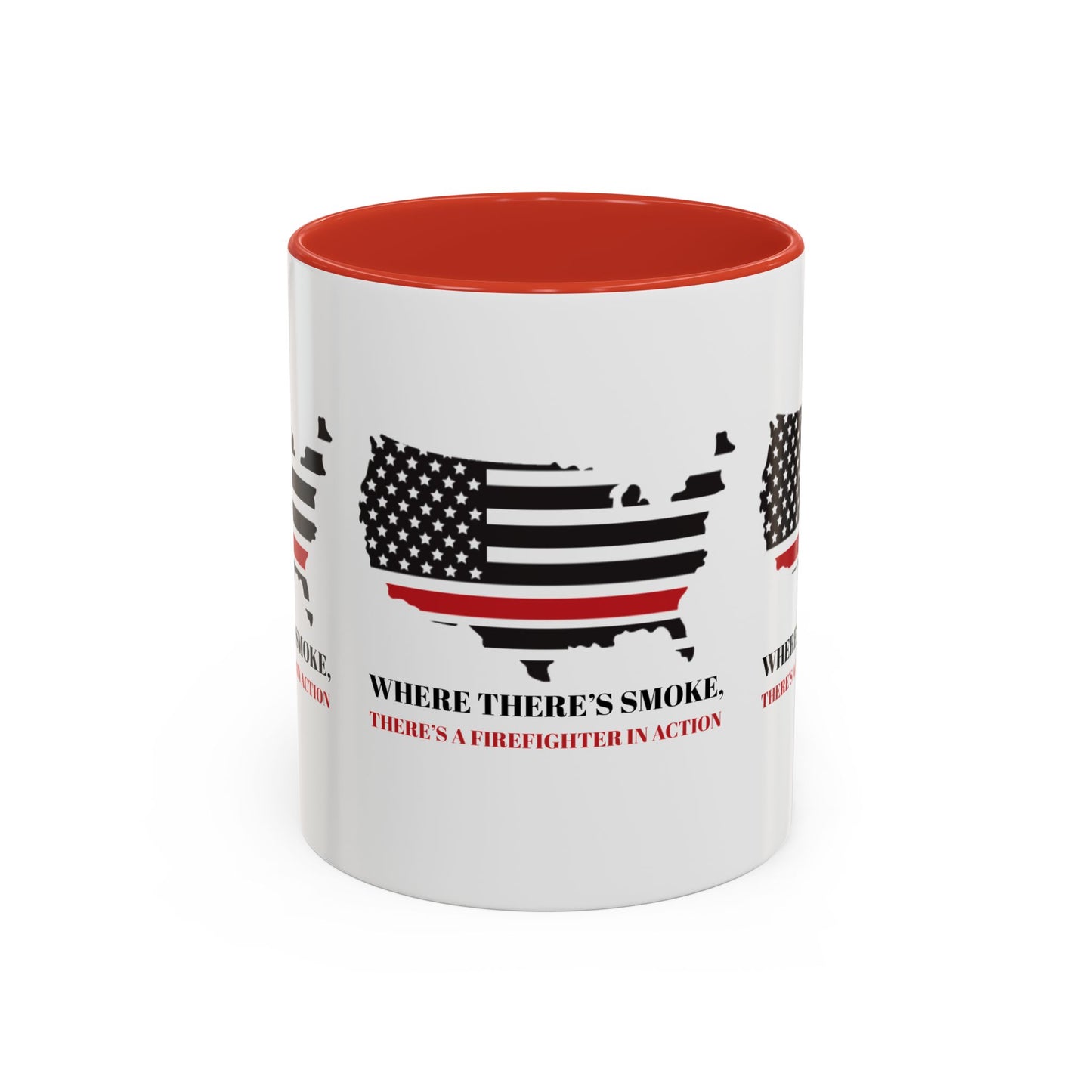 Firefighter Accent Coffee Mug – Where there’s smoke, there’s a firefighter in action