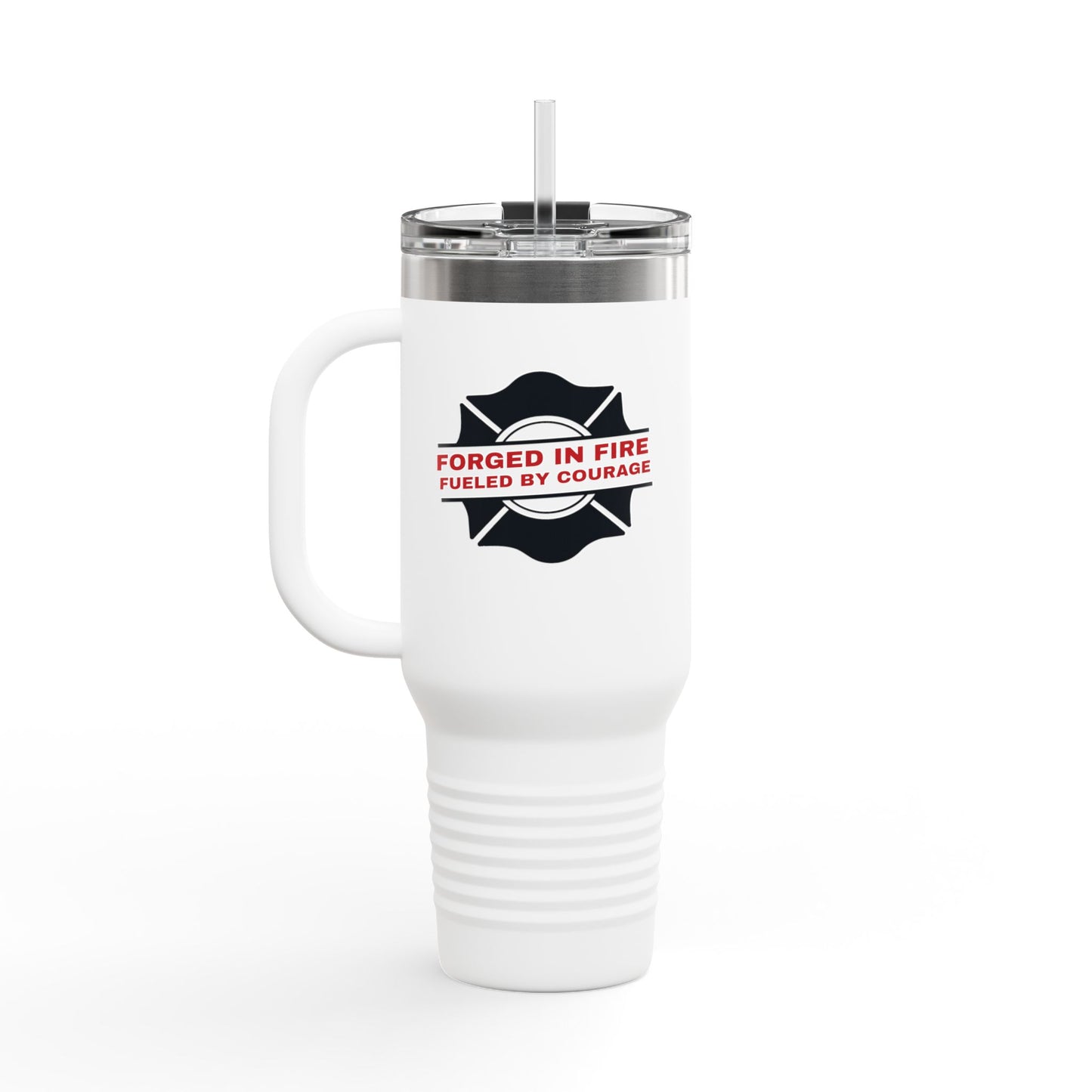 Firefighter Insulated Travel Mug, 40oz – Forged in fire, fueled by courage