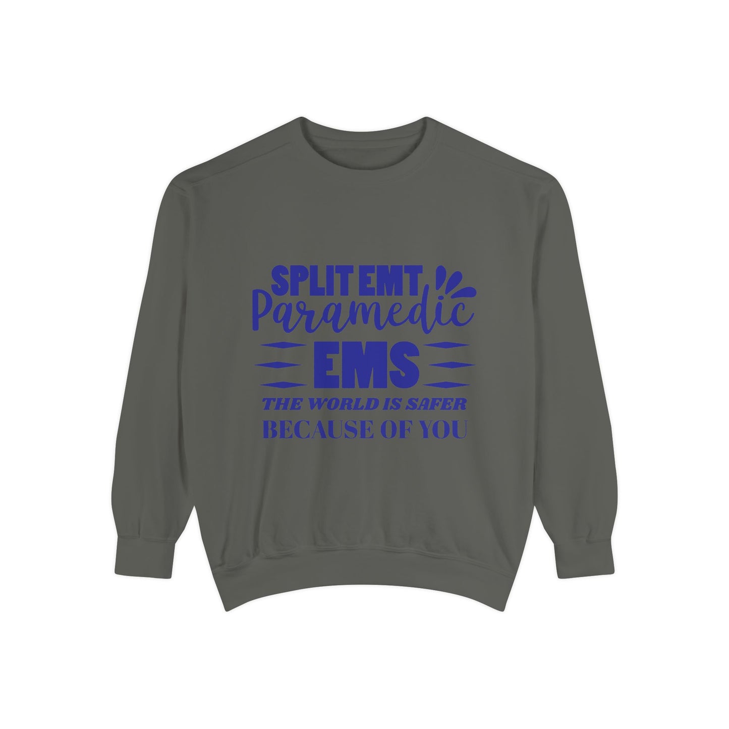 EMS Unisex Garment-Dyed Sweatshirt –The world is safer because of you