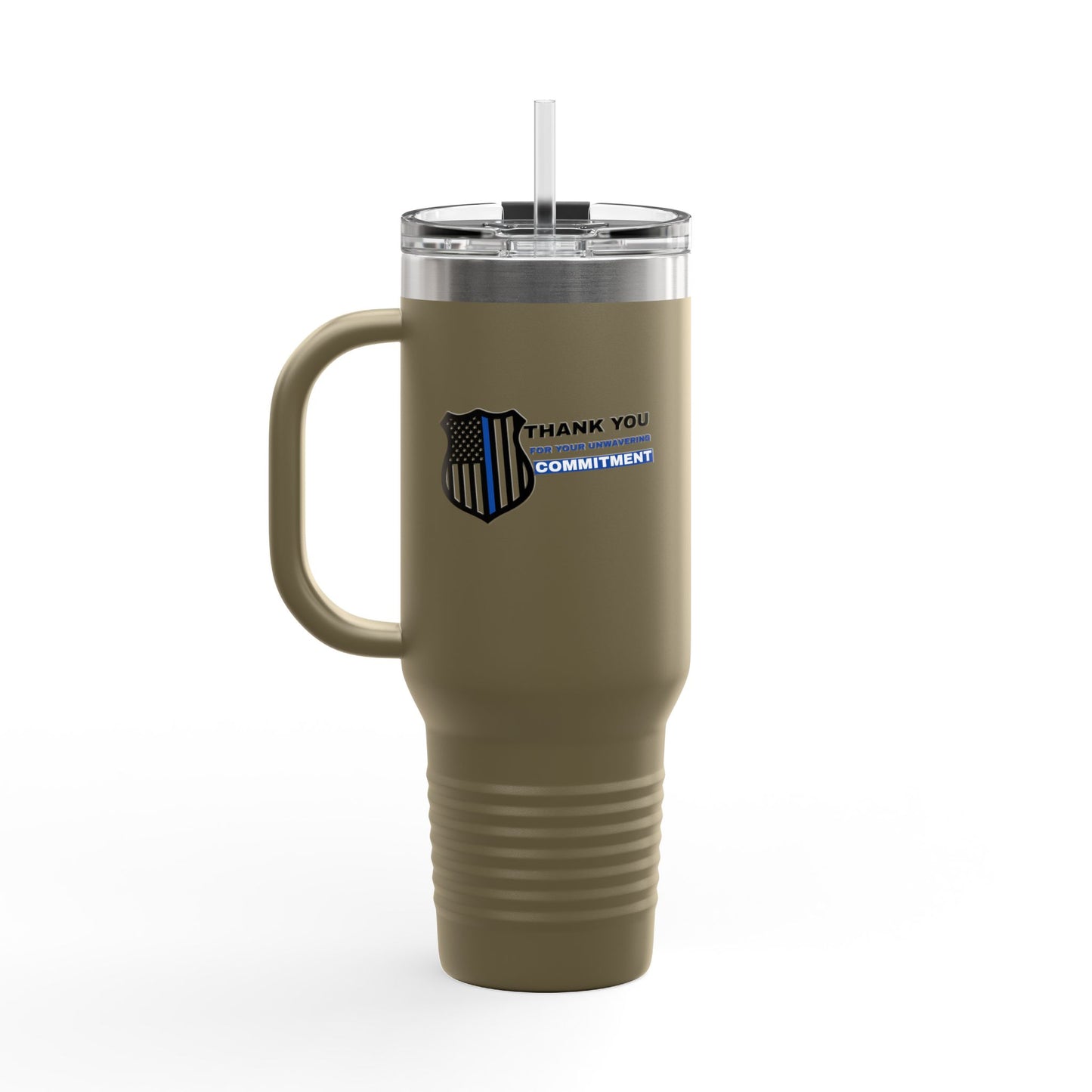 Police Insulated Travel Mug, 40oz – Thank you for your unwavering commitment