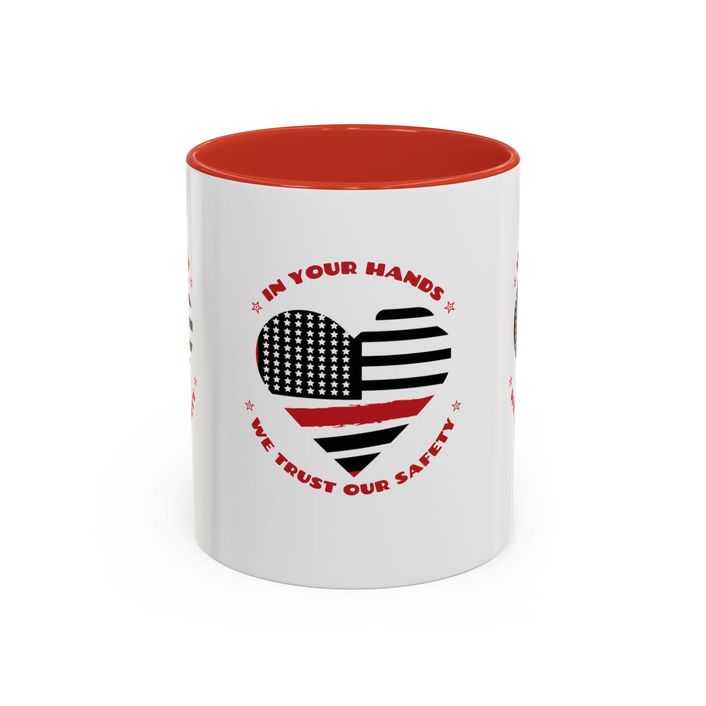 Firefighter Accent Coffee Mug – In your hands, we trust our safety