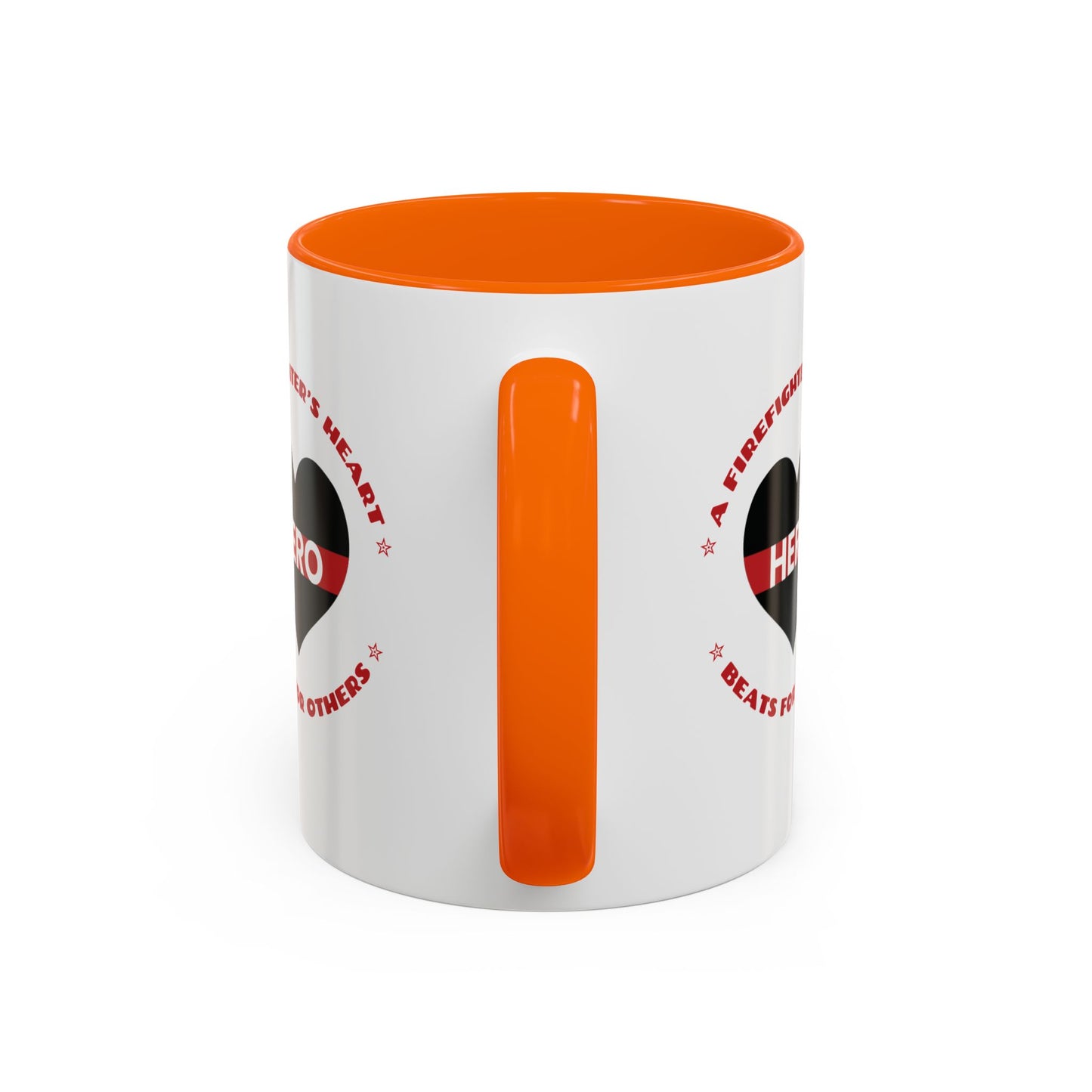 Firefighter Accent Coffee Mug – A firefighter’s heart beats for others