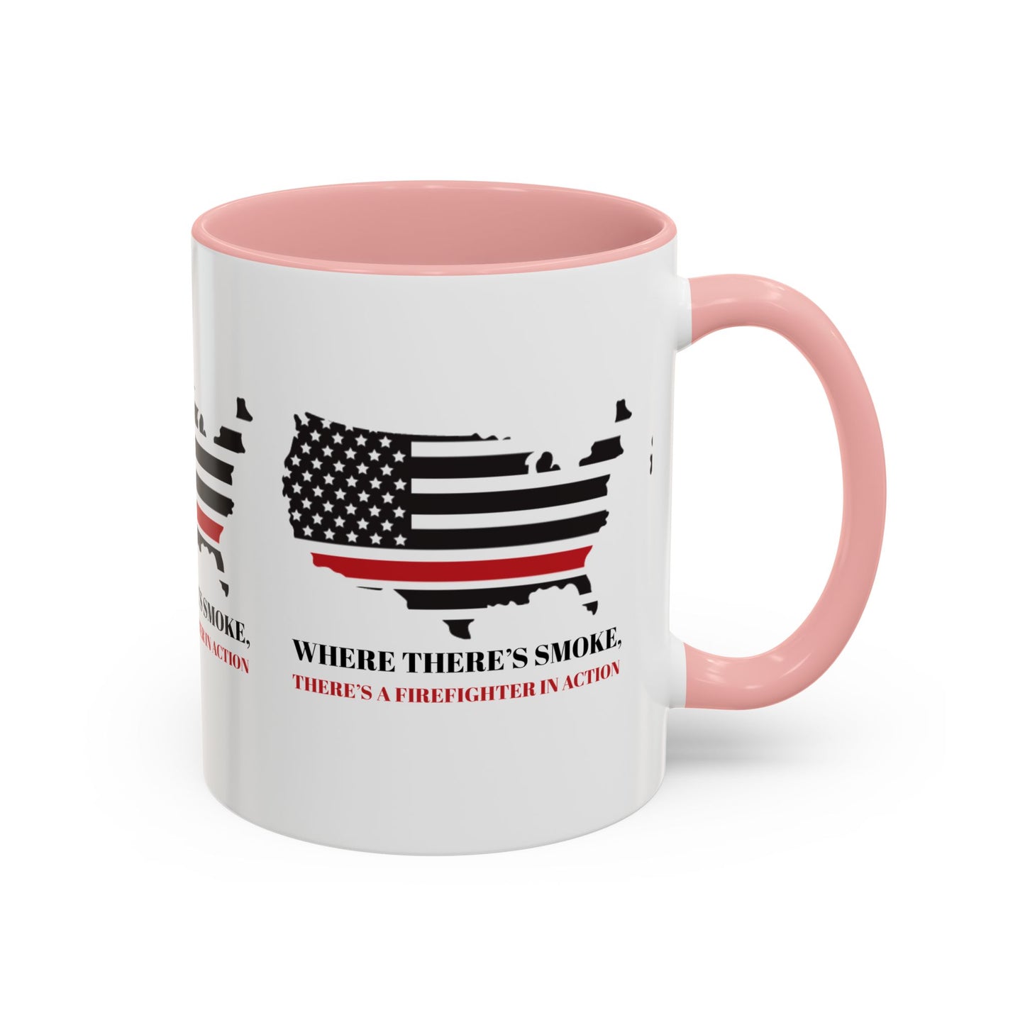 Firefighter Accent Coffee Mug – Where there’s smoke, there’s a firefighter in action