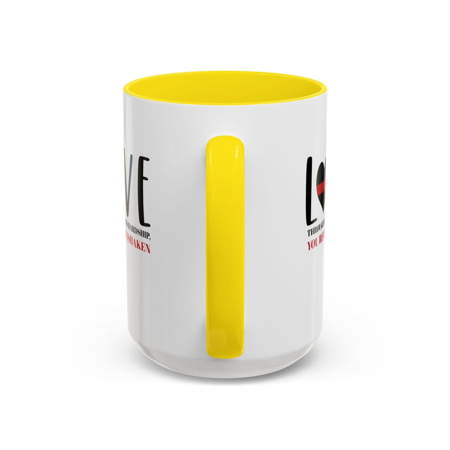 Firefighter Accent Coffee Mug – Through heat and hardship, you remain unshaken