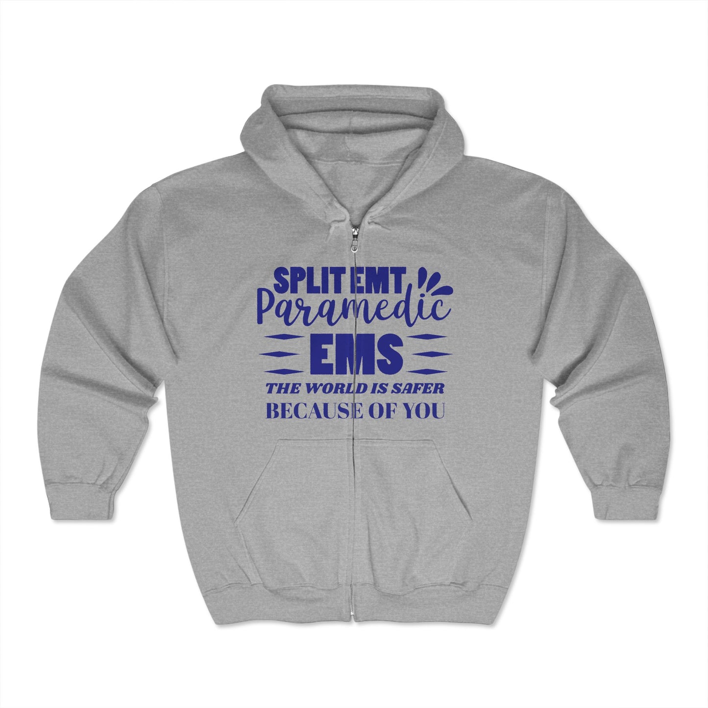 EMS Unisex Full Zip Hooded Sweatshirt – The world is safer because of you