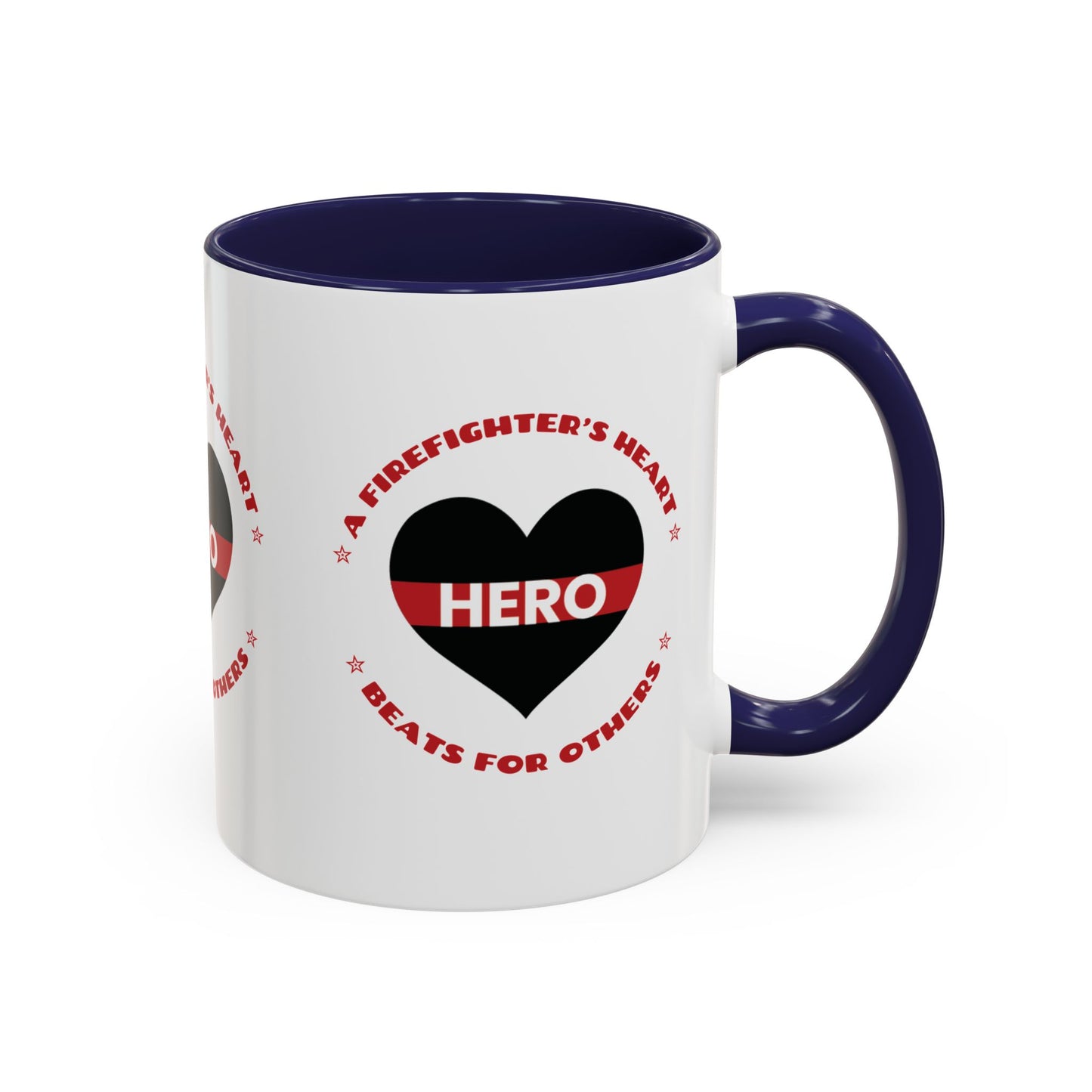 Firefighter Accent Coffee Mug – A firefighter’s heart beats for others