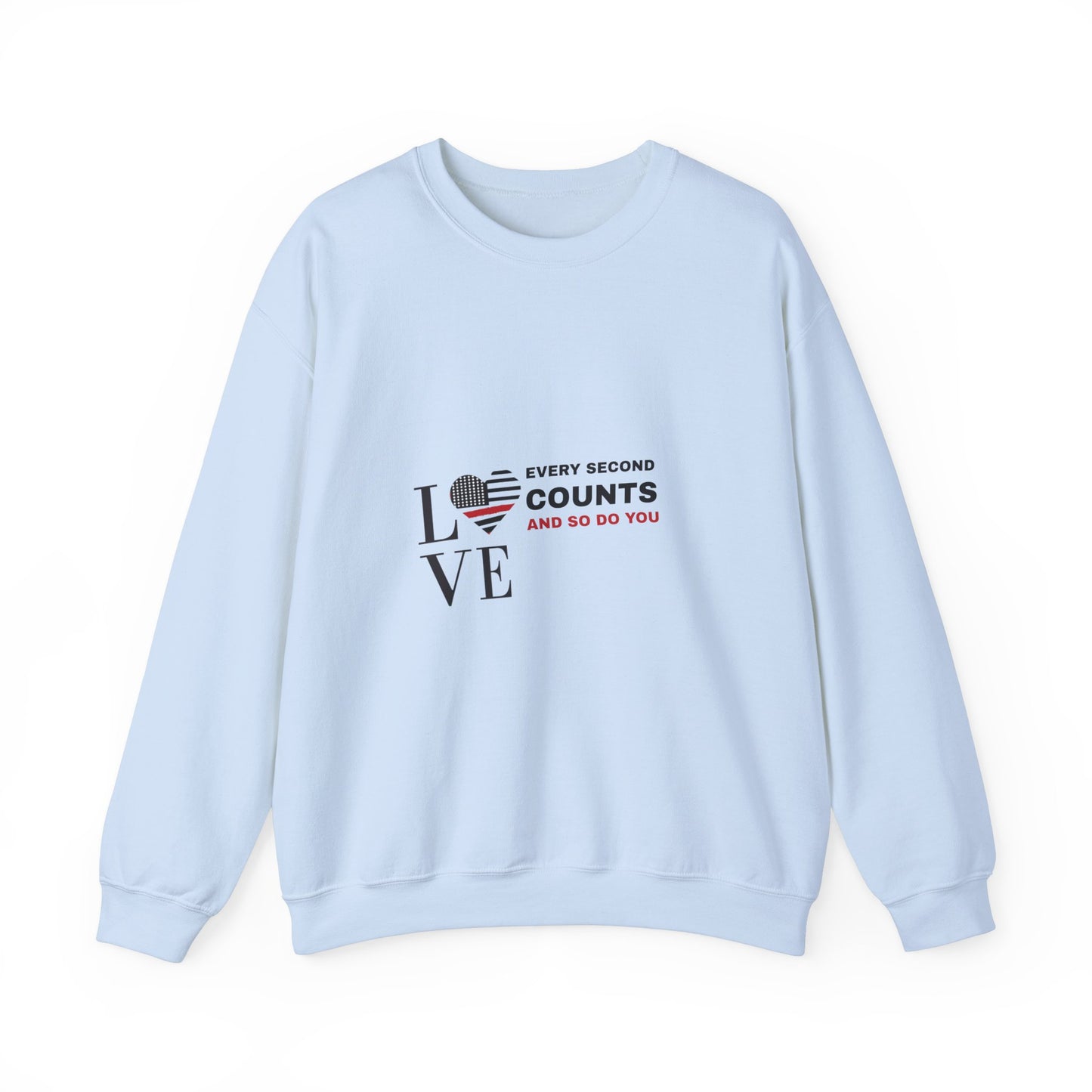 Firefighter Unisex Heavy Blend Crewneck Sweatshirt – Every second counts, and so do you
