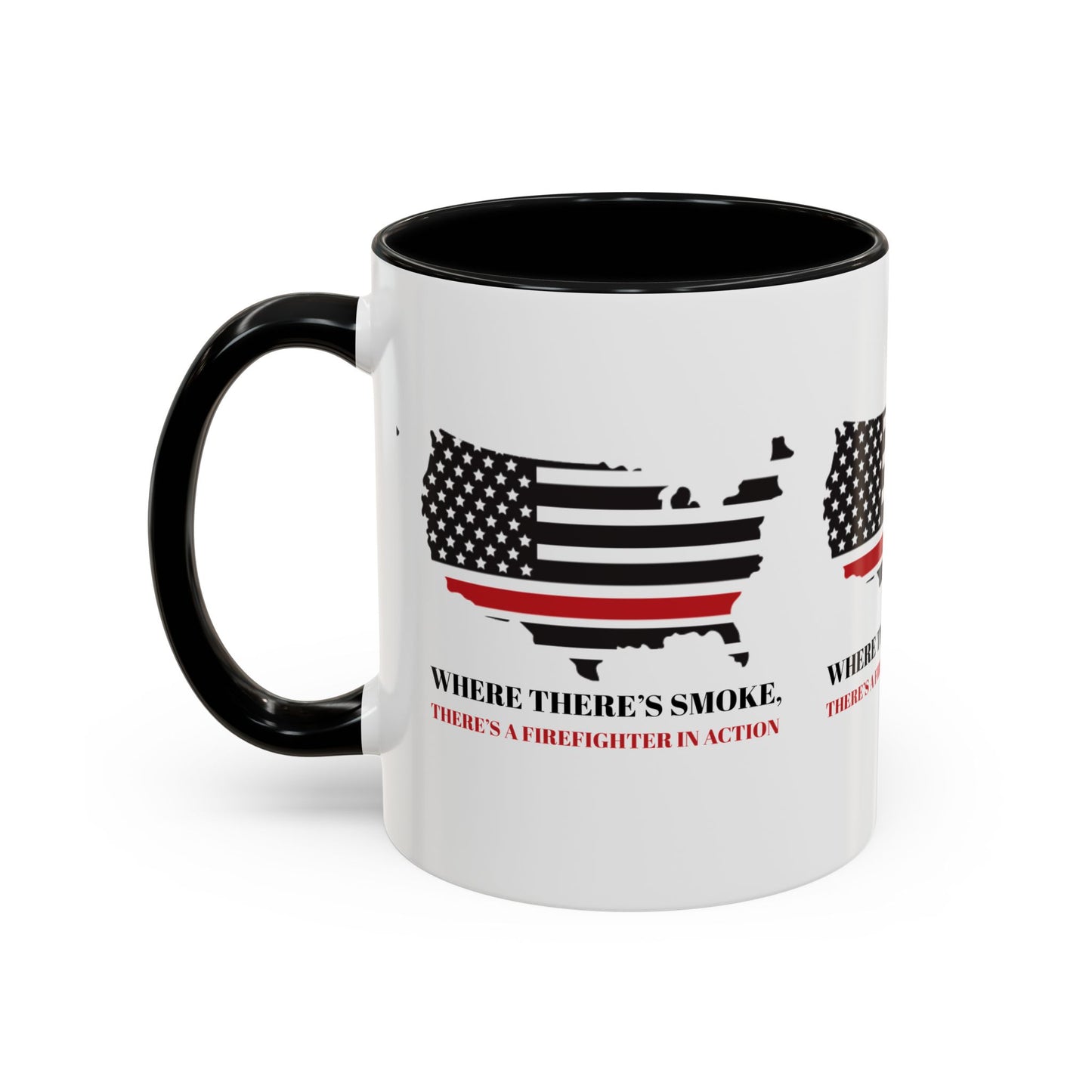 Firefighter Accent Coffee Mug – Where there’s smoke, there’s a firefighter in action