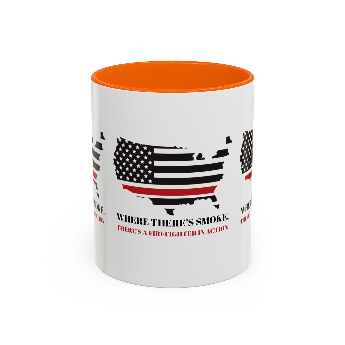 Firefighter Accent Coffee Mug – Where there’s smoke, there’s a firefighter in action