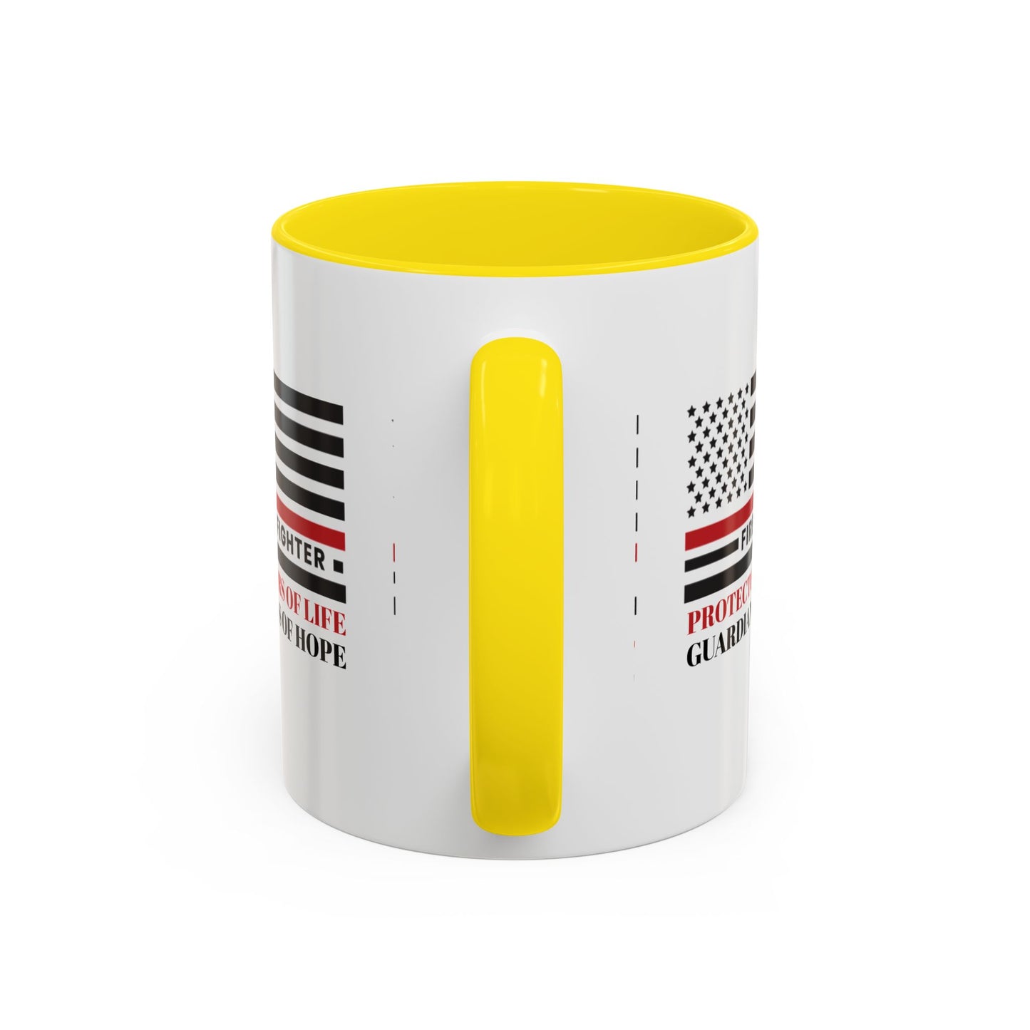 Firefighter Accent Coffee Mug – Firefighters: Protectors of life, guardians of hope