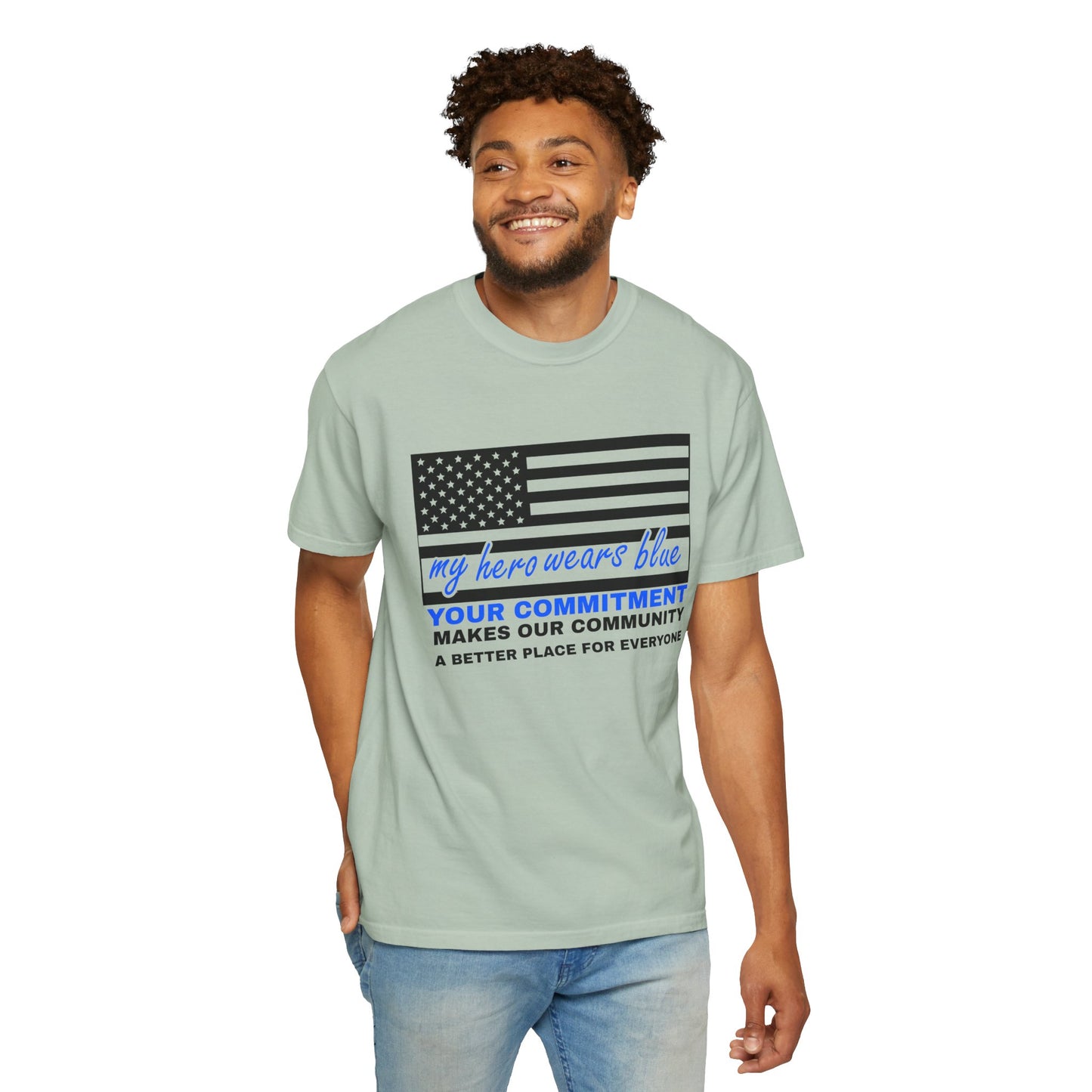 Police Unisex Garment-Dyed T-Shirt – Your commitment makes our community a better place for everyone