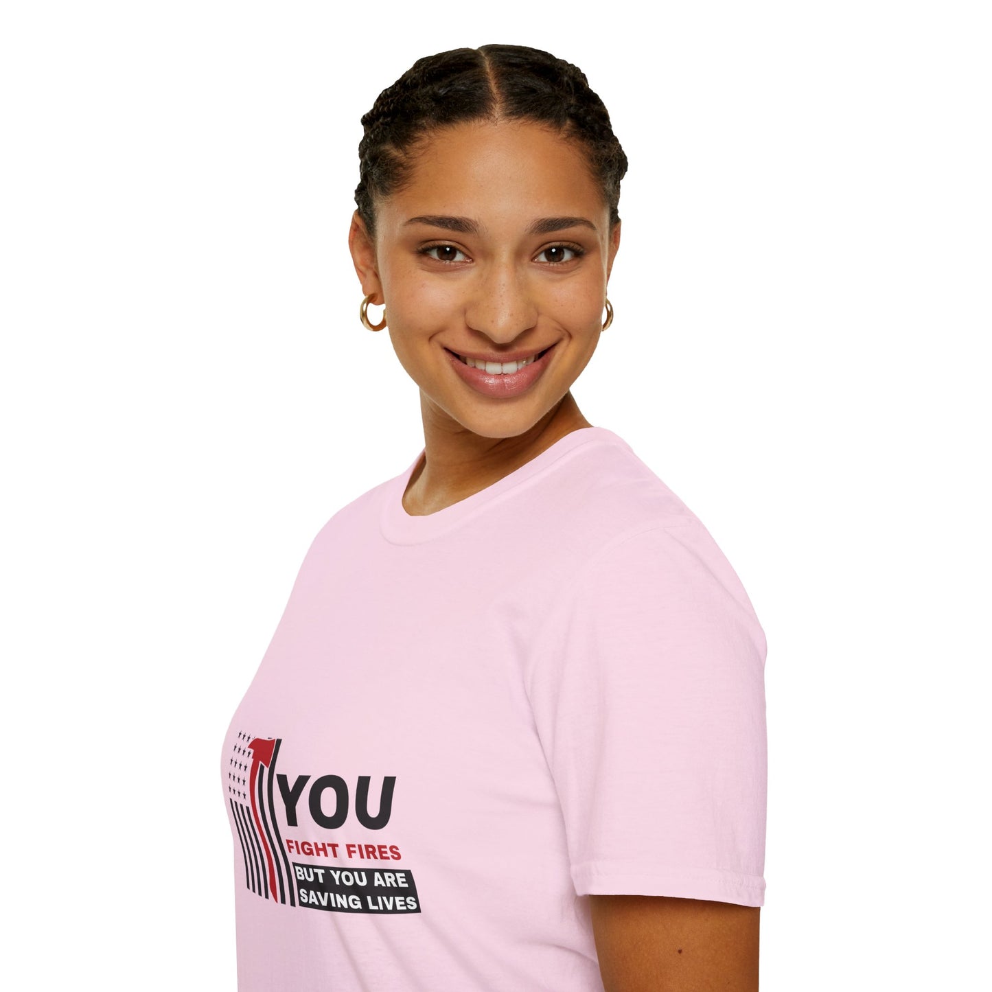 Firefighter Softstyle T-Shirt – You fight fires, but you are saving lives