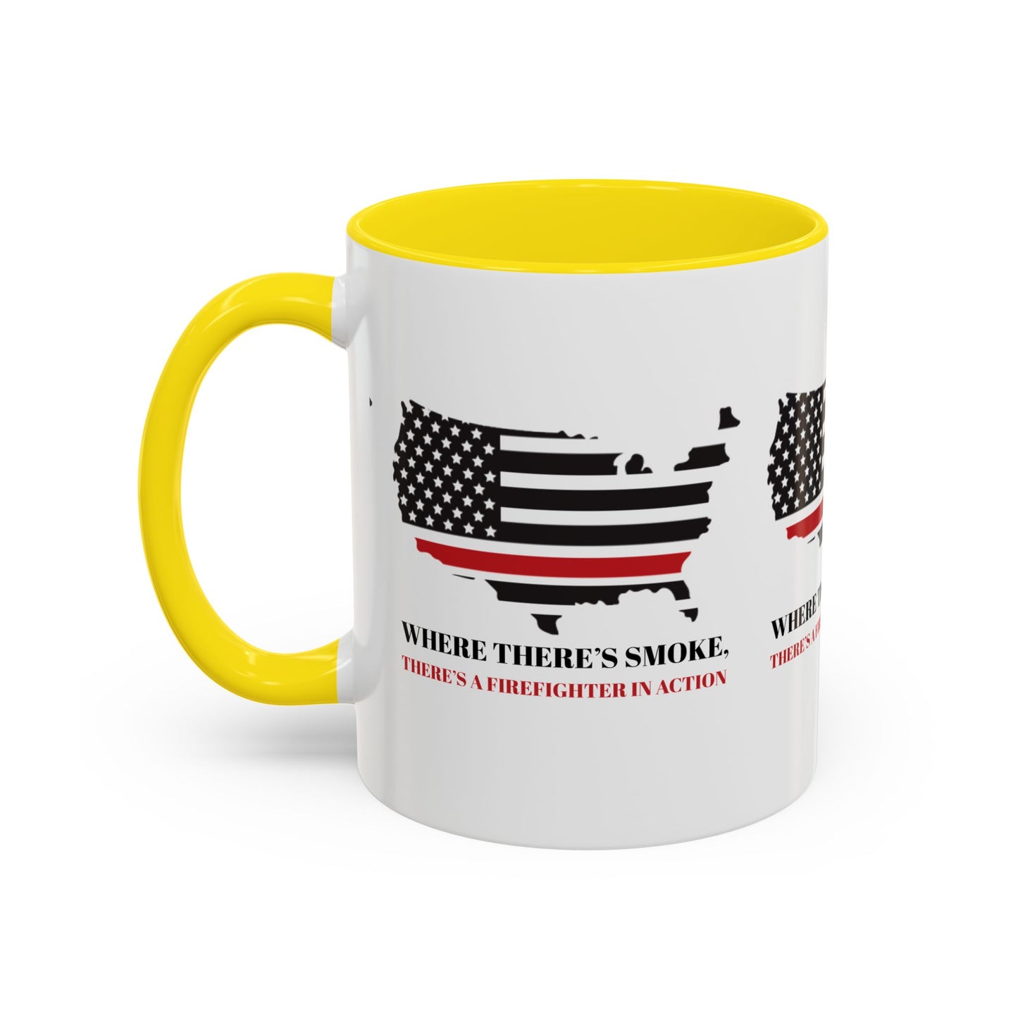 Firefighter Accent Coffee Mug – Where there’s smoke, there’s a firefighter in action
