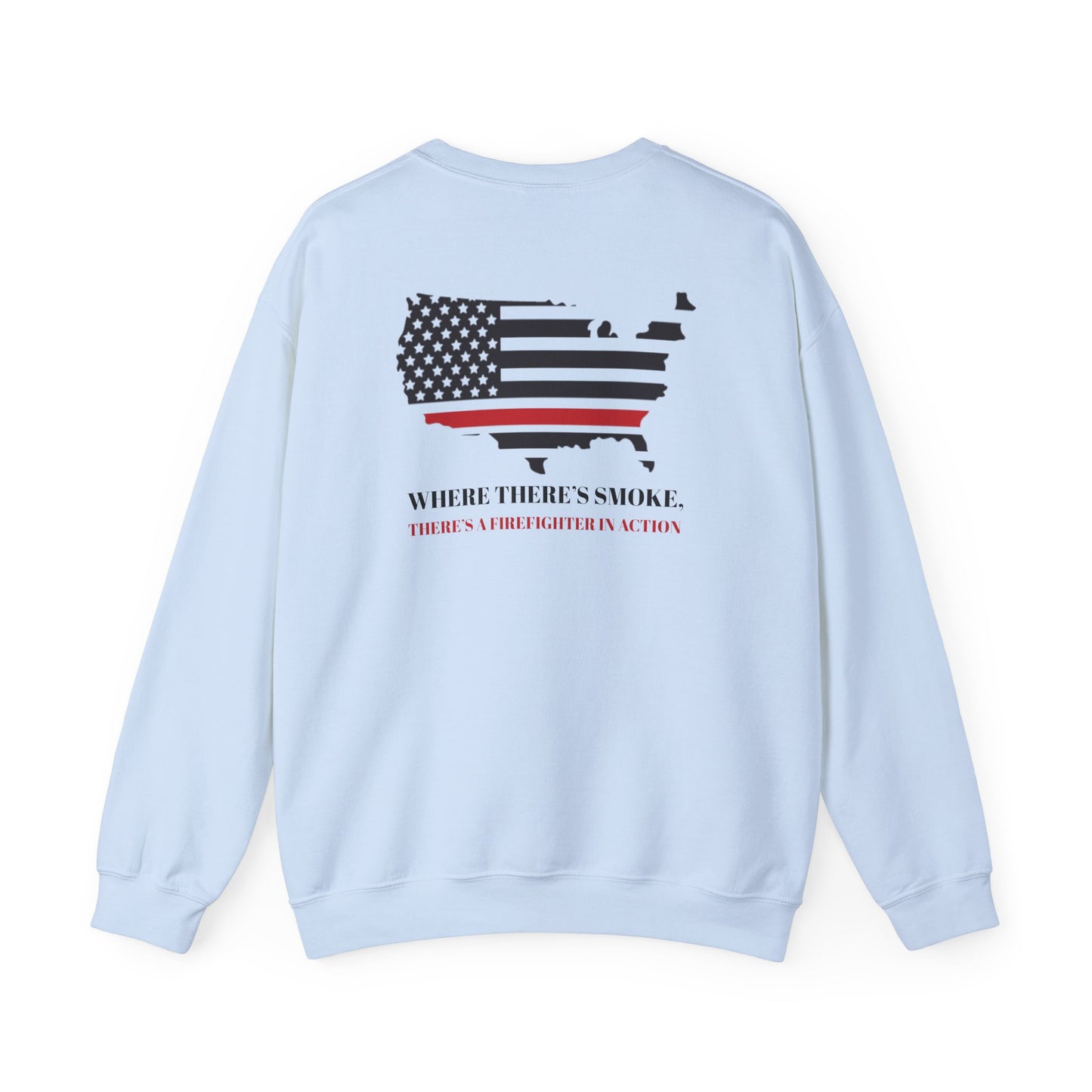 Firefighter Unisex Heavy Blend Crewneck Sweatshirt – Where there’s smoke, there’s a firefighter in action