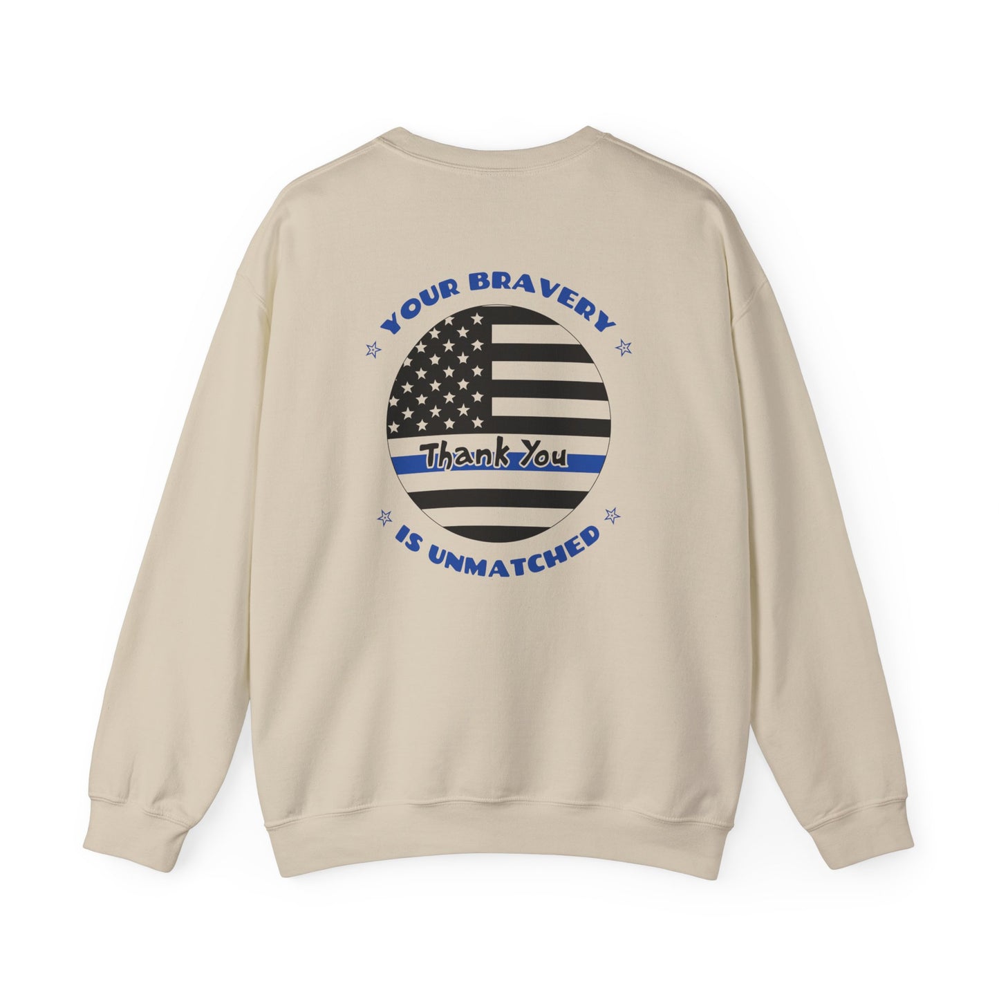 Police Unisex Heavy Blend Crewneck Sweatshirt – Your bravery is unmatched