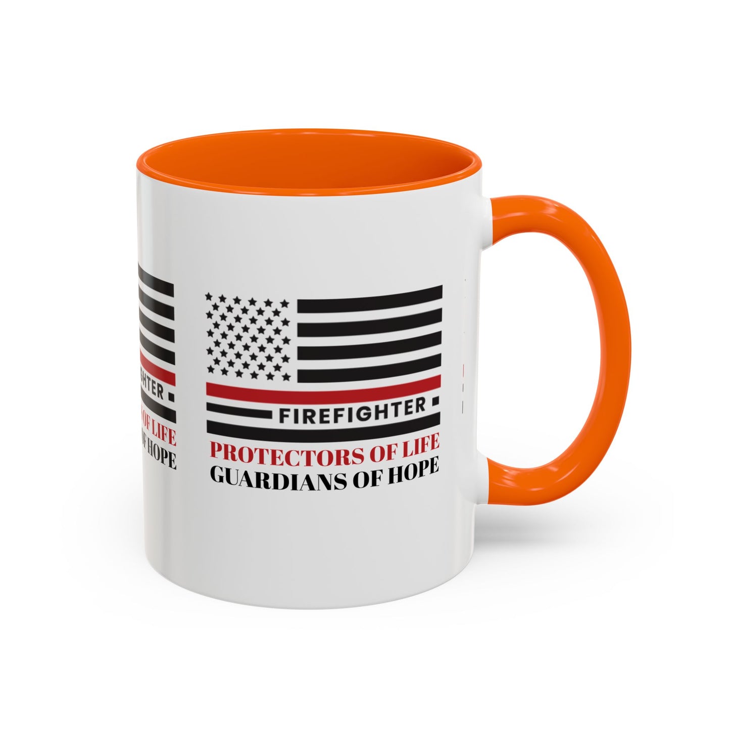 Firefighter Accent Coffee Mug – Firefighters: Protectors of life, guardians of hope
