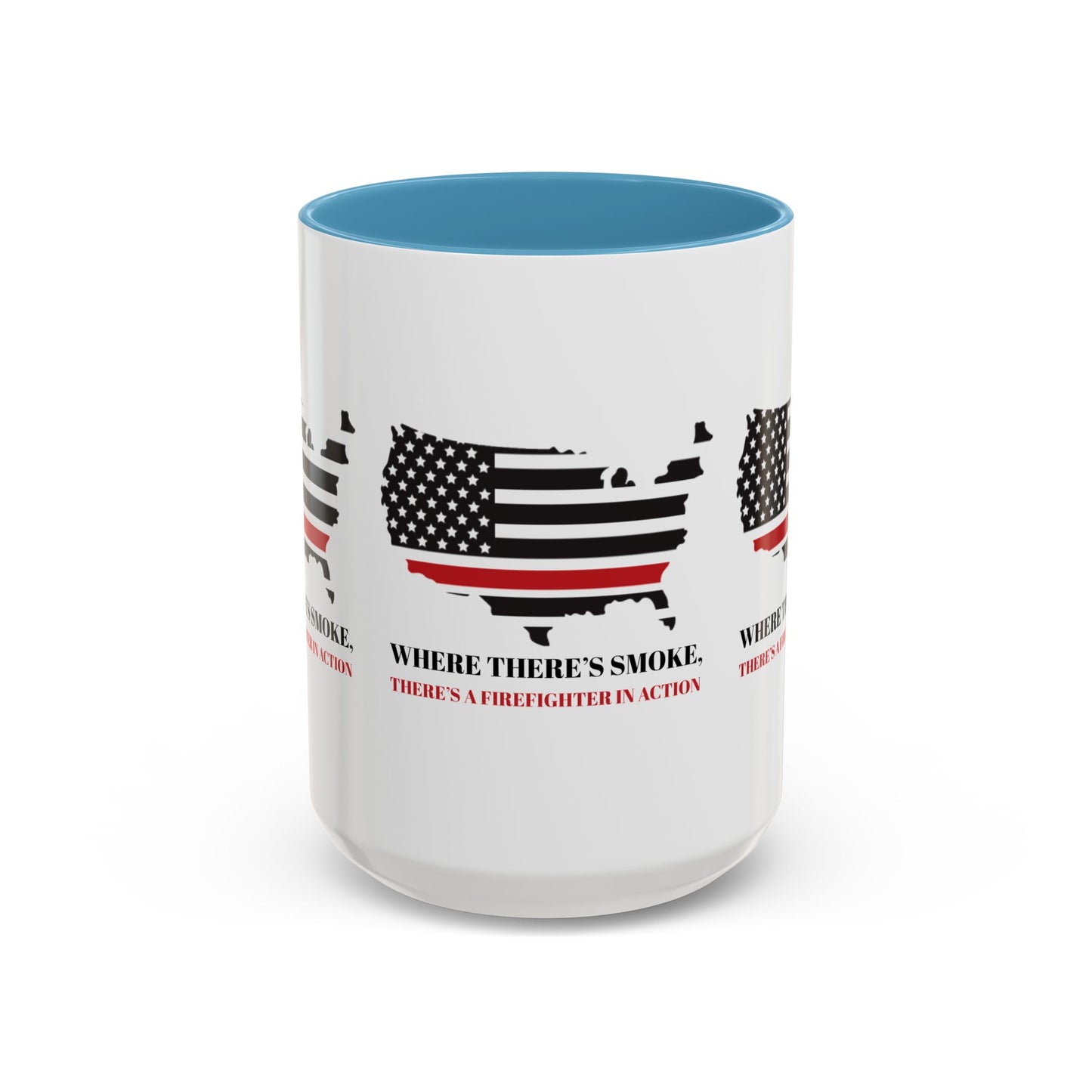 Firefighter Accent Coffee Mug – Where there’s smoke, there’s a firefighter in action
