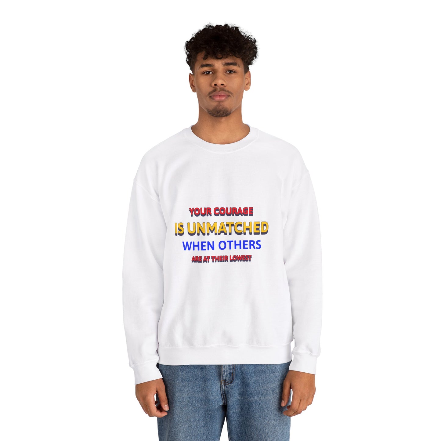 EMS Unisex Crewneck Sweatshirt – Your courage is unmatched when others are at their lowest