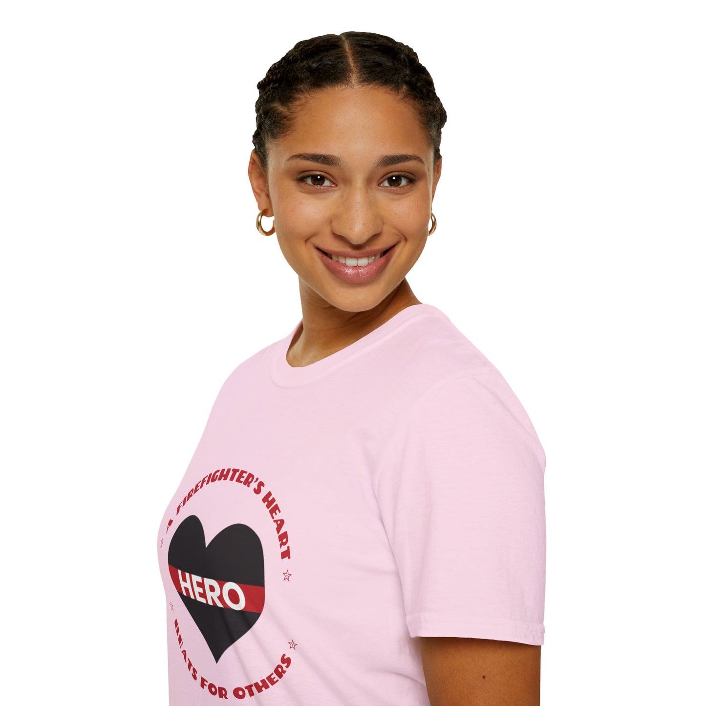 Firefighter Softstyle T-Shirt – A firefighter’s heart beats for others