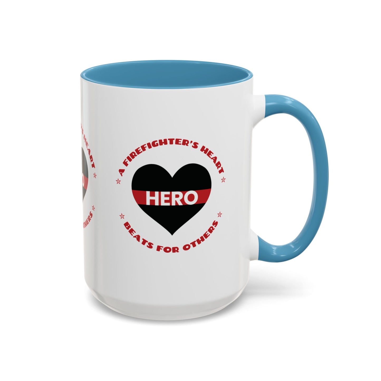 Firefighter Accent Coffee Mug – A firefighter’s heart beats for others