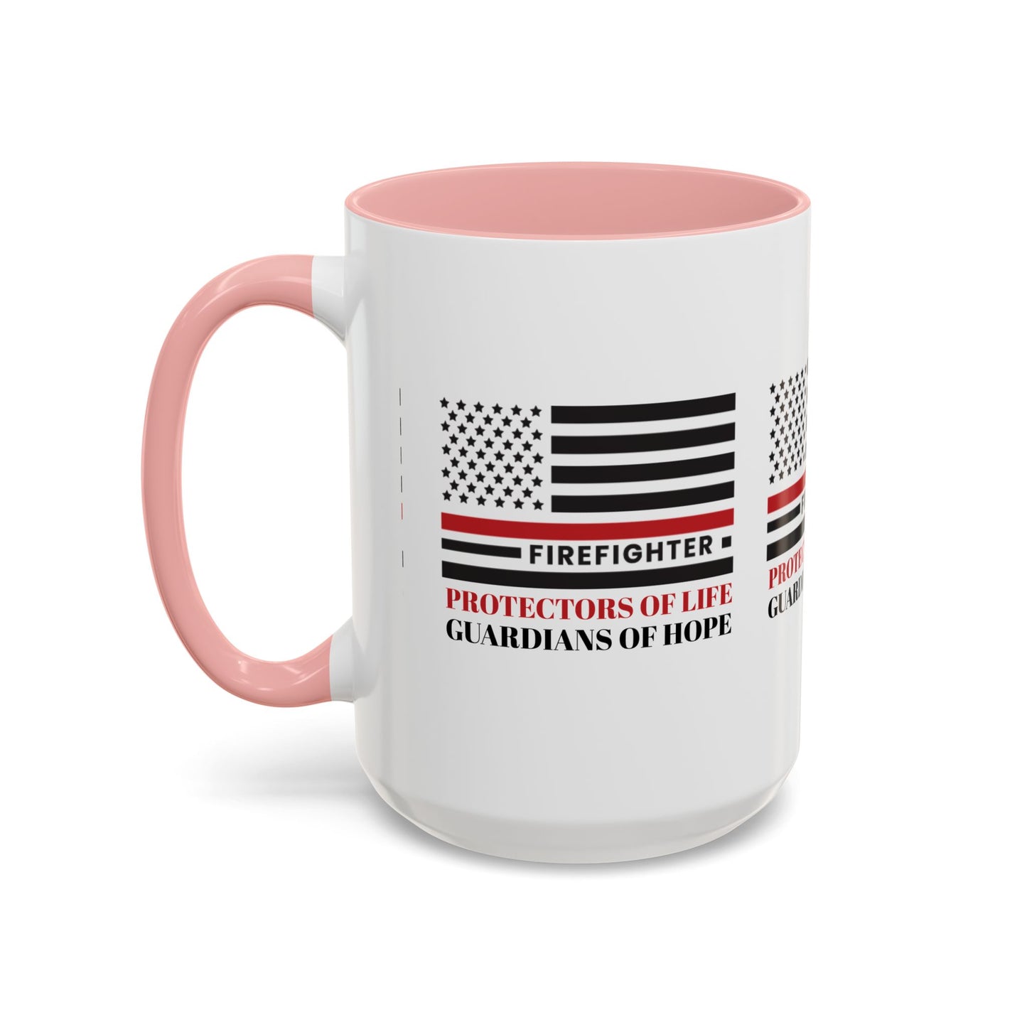Firefighter Accent Coffee Mug – Firefighters: Protectors of life, guardians of hope