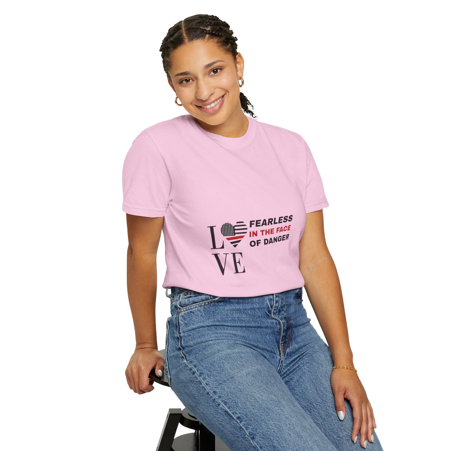 Firefighter Unisex Garment-Dyed T-Shirt – Fearless in the face of danger