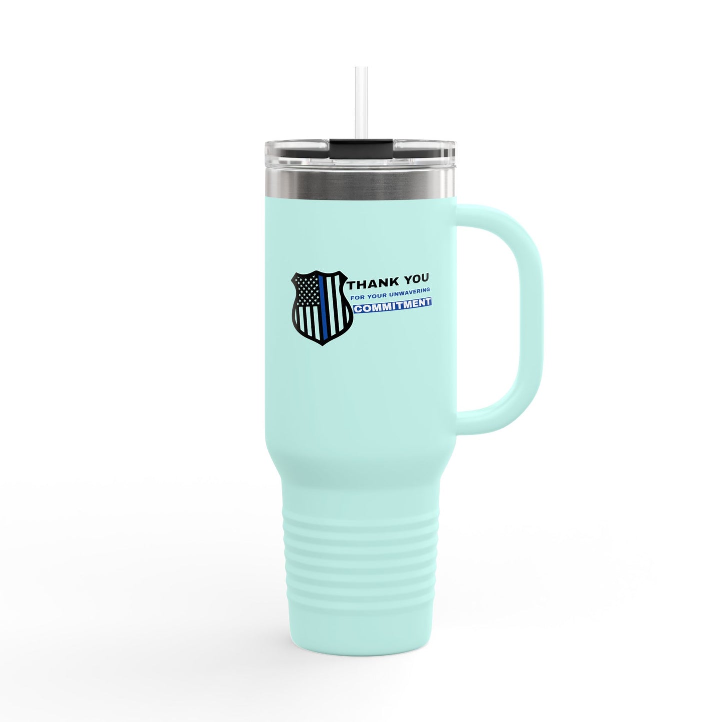 Police Insulated Travel Mug, 40oz – Thank you for your unwavering commitment
