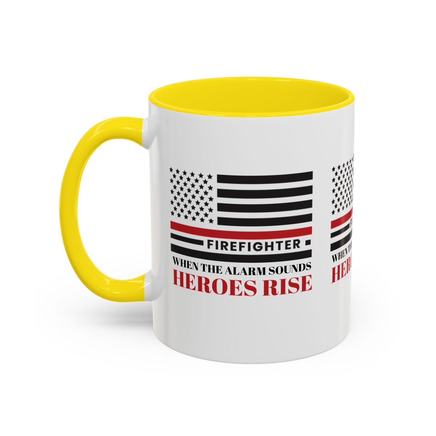 Firefighter Accent Coffee Mug – When the alarm sounds, heroes rise