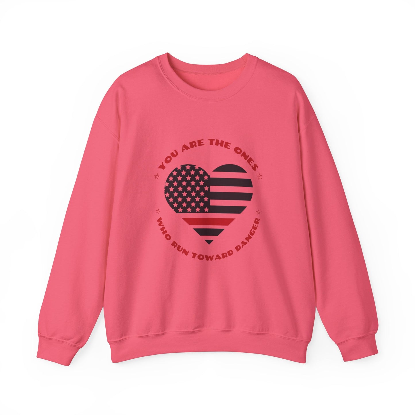 Firefighter Unisex Heavy Blend Crewneck Sweatshirt – You are the ones who run toward danger