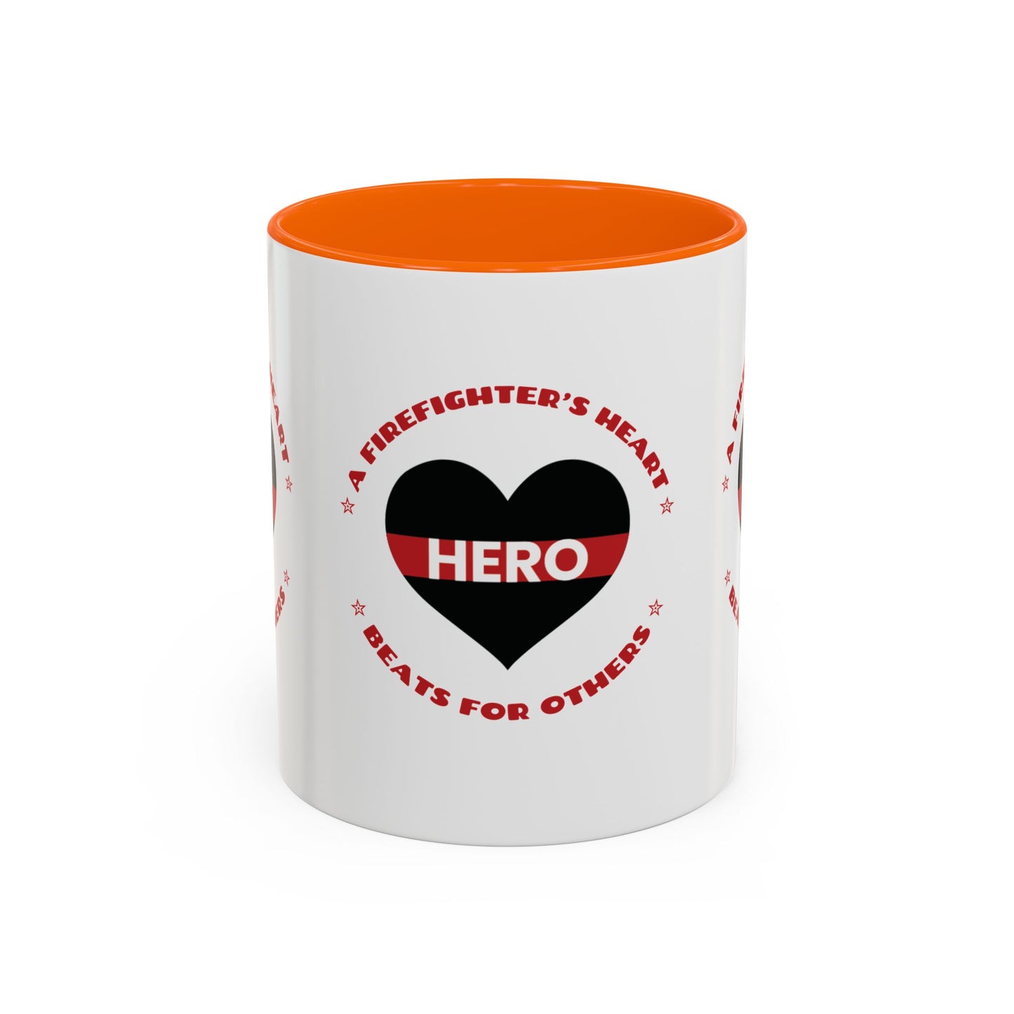 Firefighter Accent Coffee Mug – A firefighter’s heart beats for others