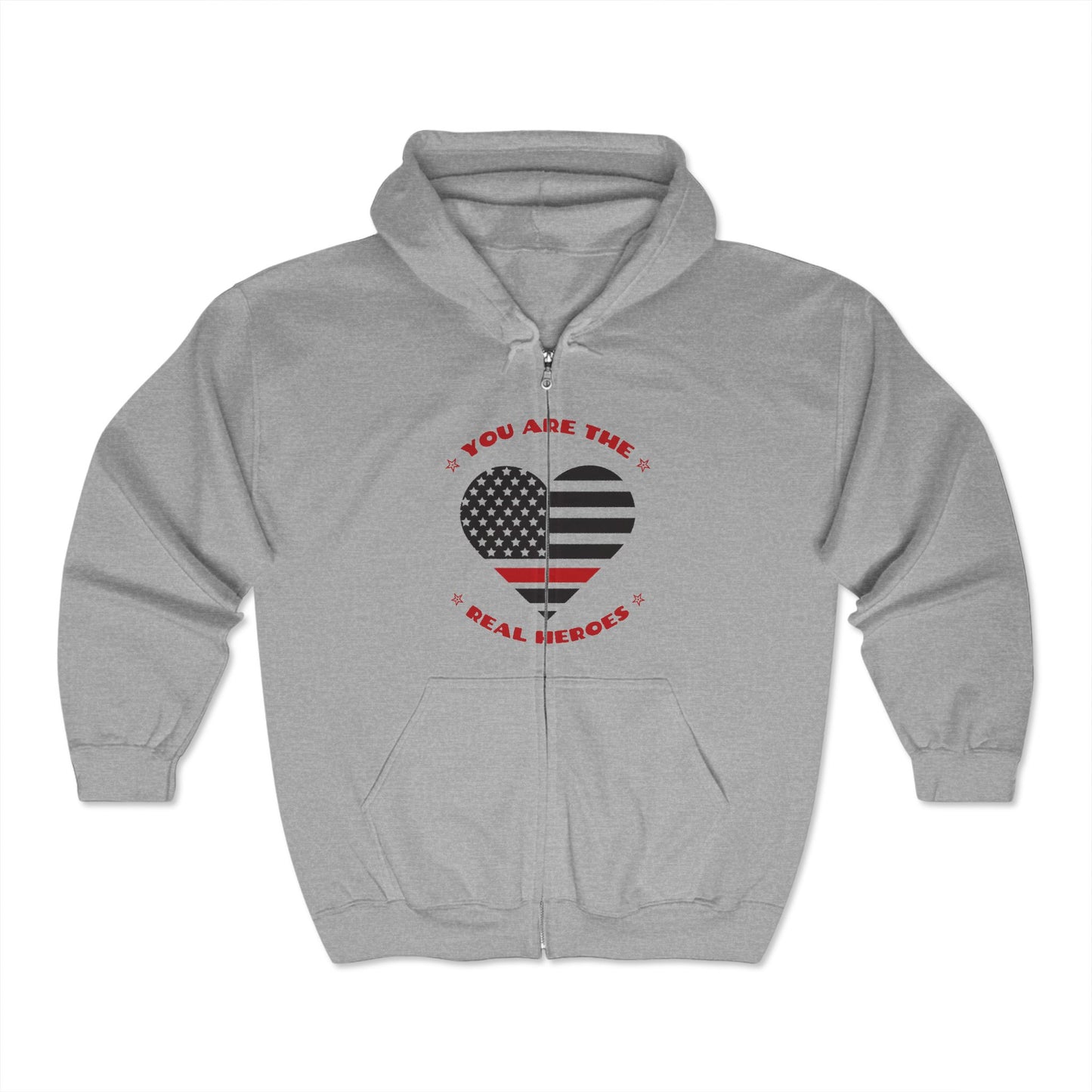 Firefighter Unisex Full Zip Hooded Sweatshirt – You are the real heroes