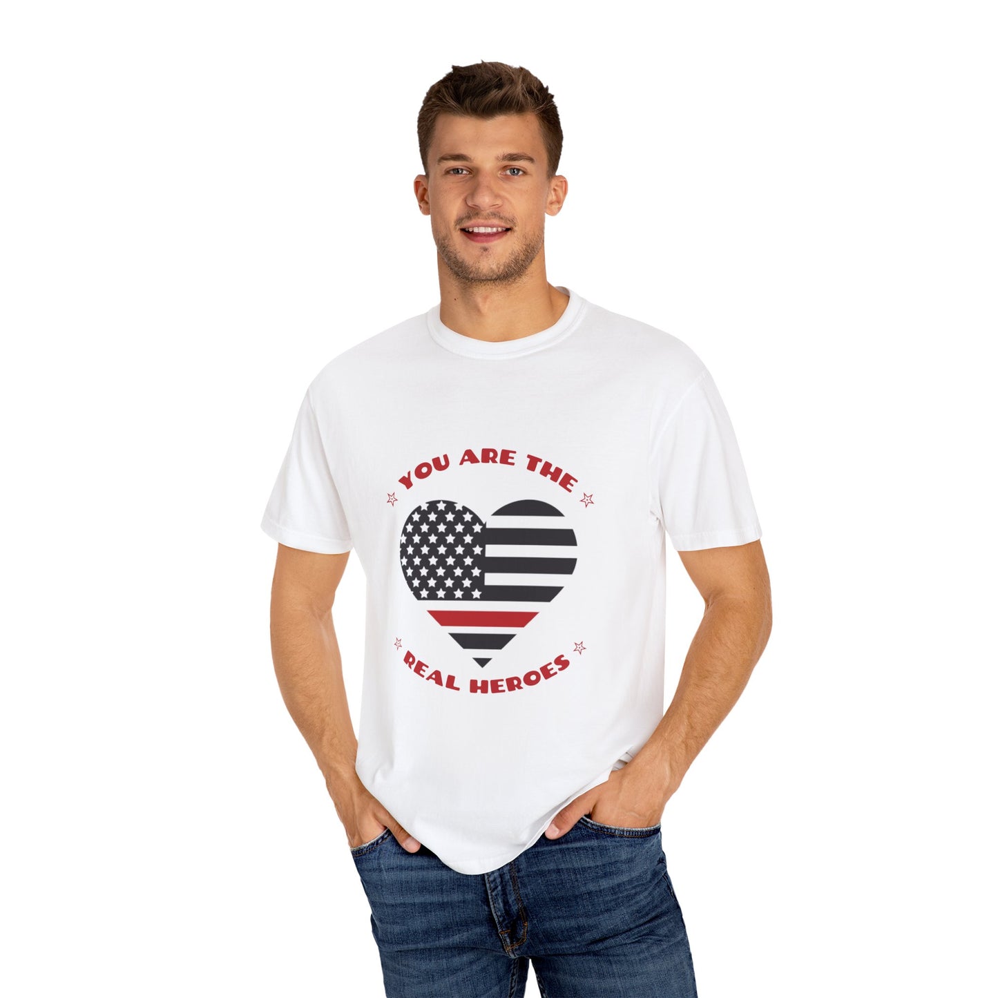 Firefighter Unisex Garment-Dyed T-Shirt – You are the real heroes