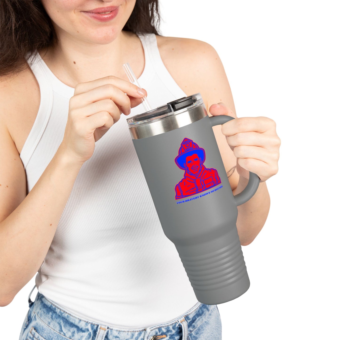 Firefighter Insulated Travel Mug, 40oz – Your bravery knows no bounds