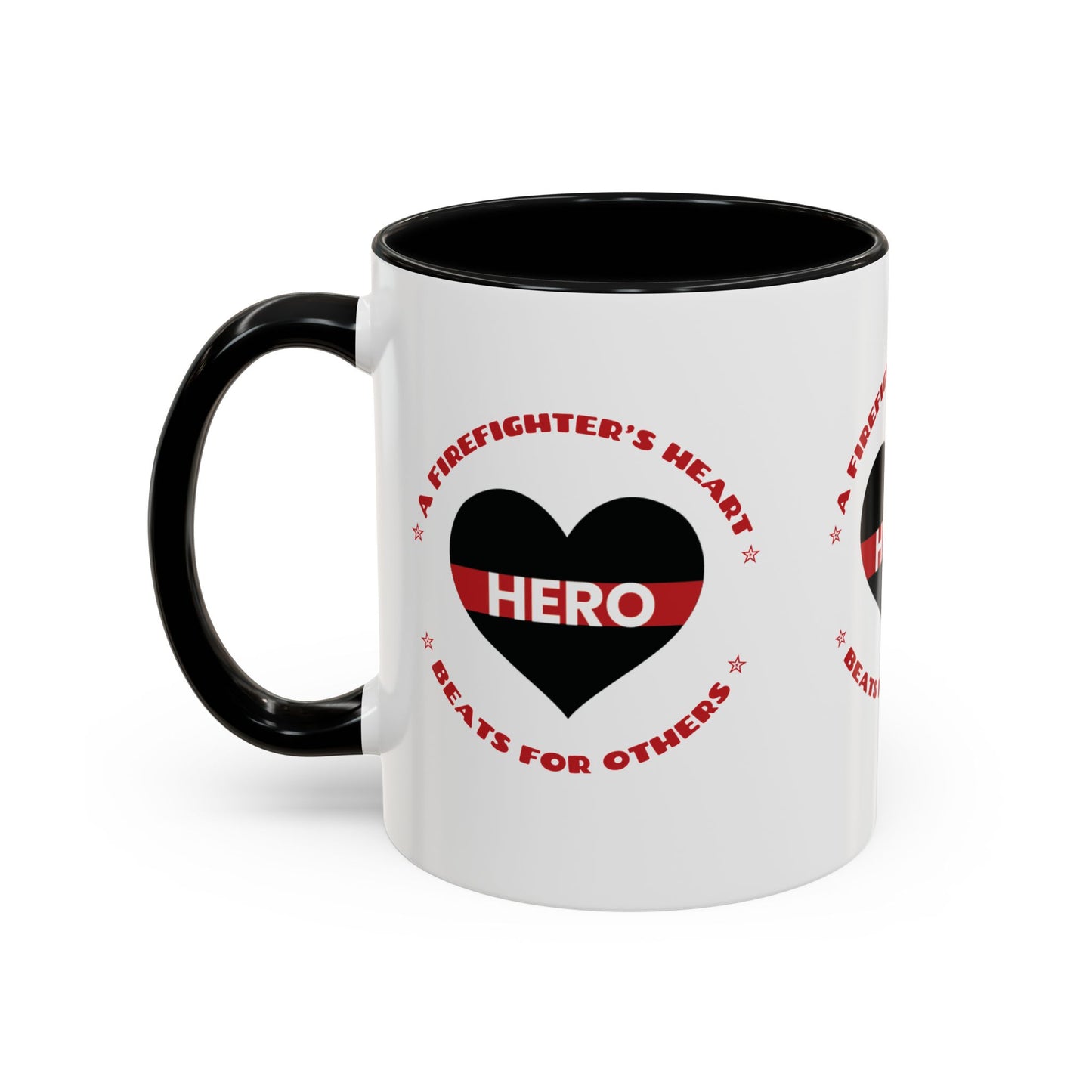 Firefighter Accent Coffee Mug – A firefighter’s heart beats for others