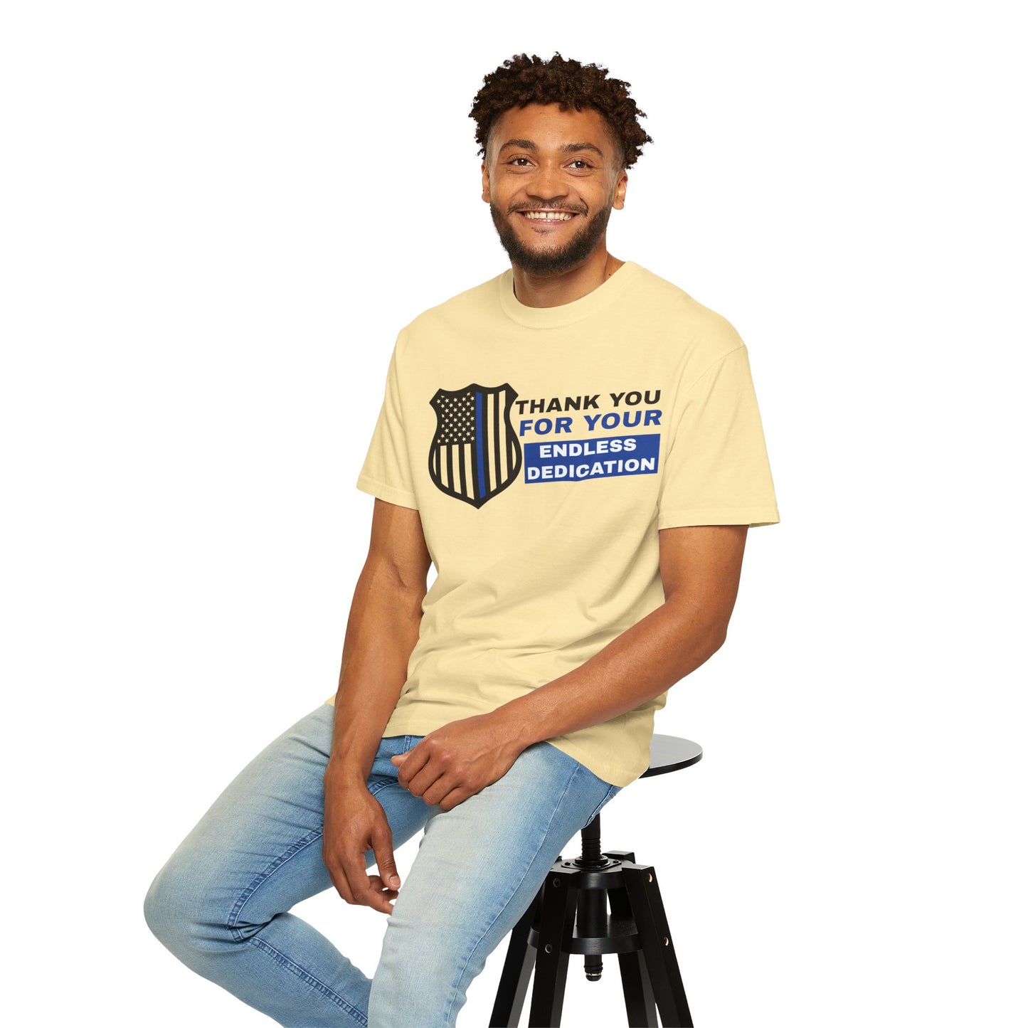 Police Unisex Garment-Dyed T-Shirt – Thank you for your endless dedication