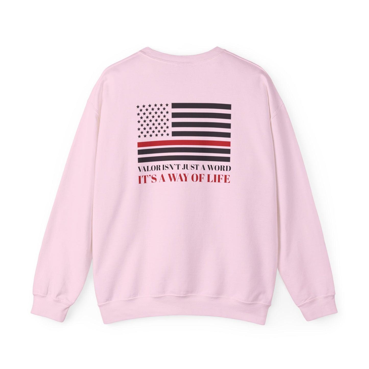 Firefighter Unisex Heavy Blend Crewneck Sweatshirt – Valor isn’t just a word—it’s a way of life
